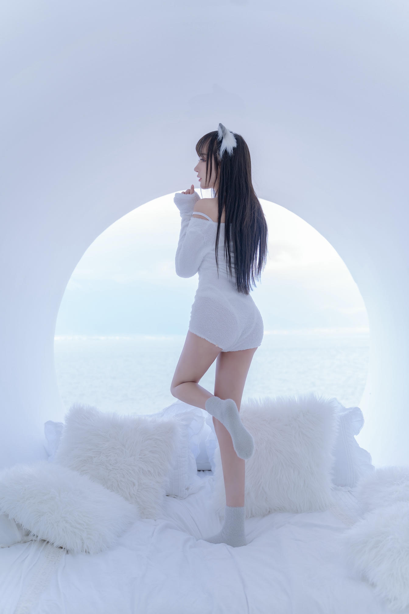 过期米线线喵 NO.073 小白狼 [56P-76MB]_第2集