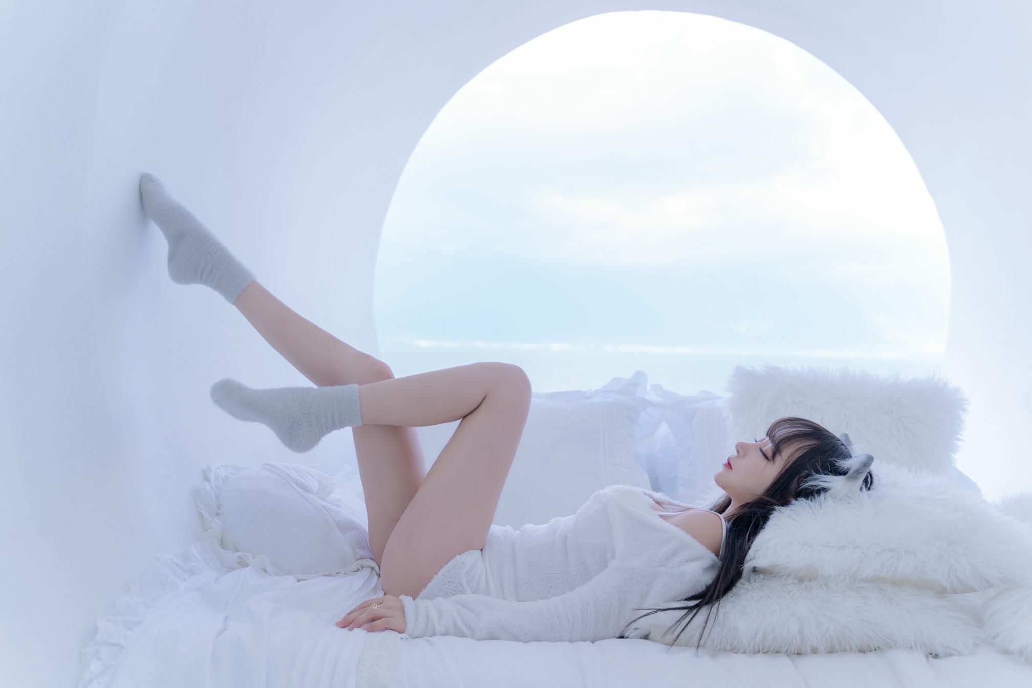 过期米线线喵 NO.073 小白狼 [56P-76MB]_第3集