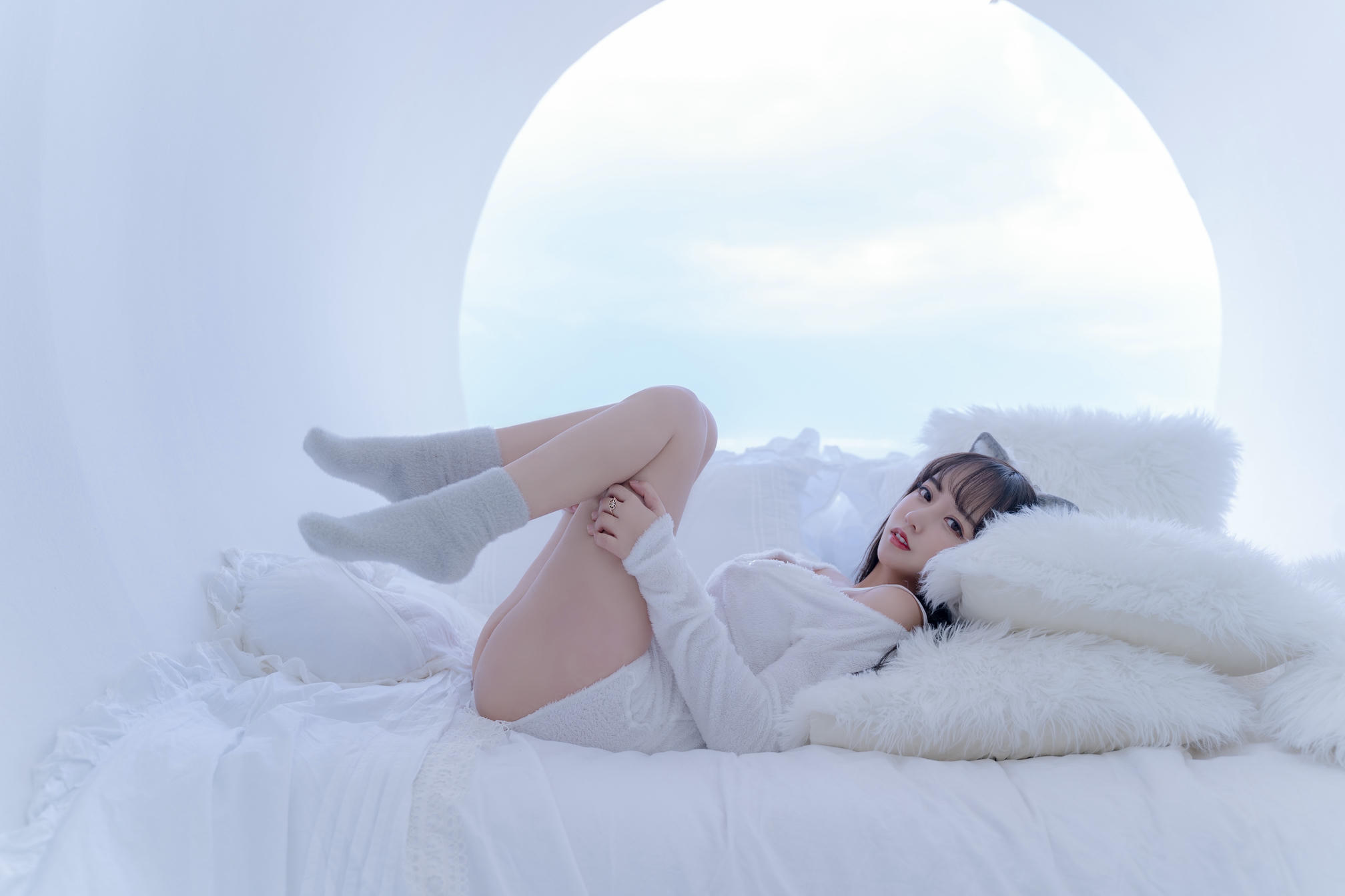 过期米线线喵 NO.073 小白狼 [56P-76MB]_第3集