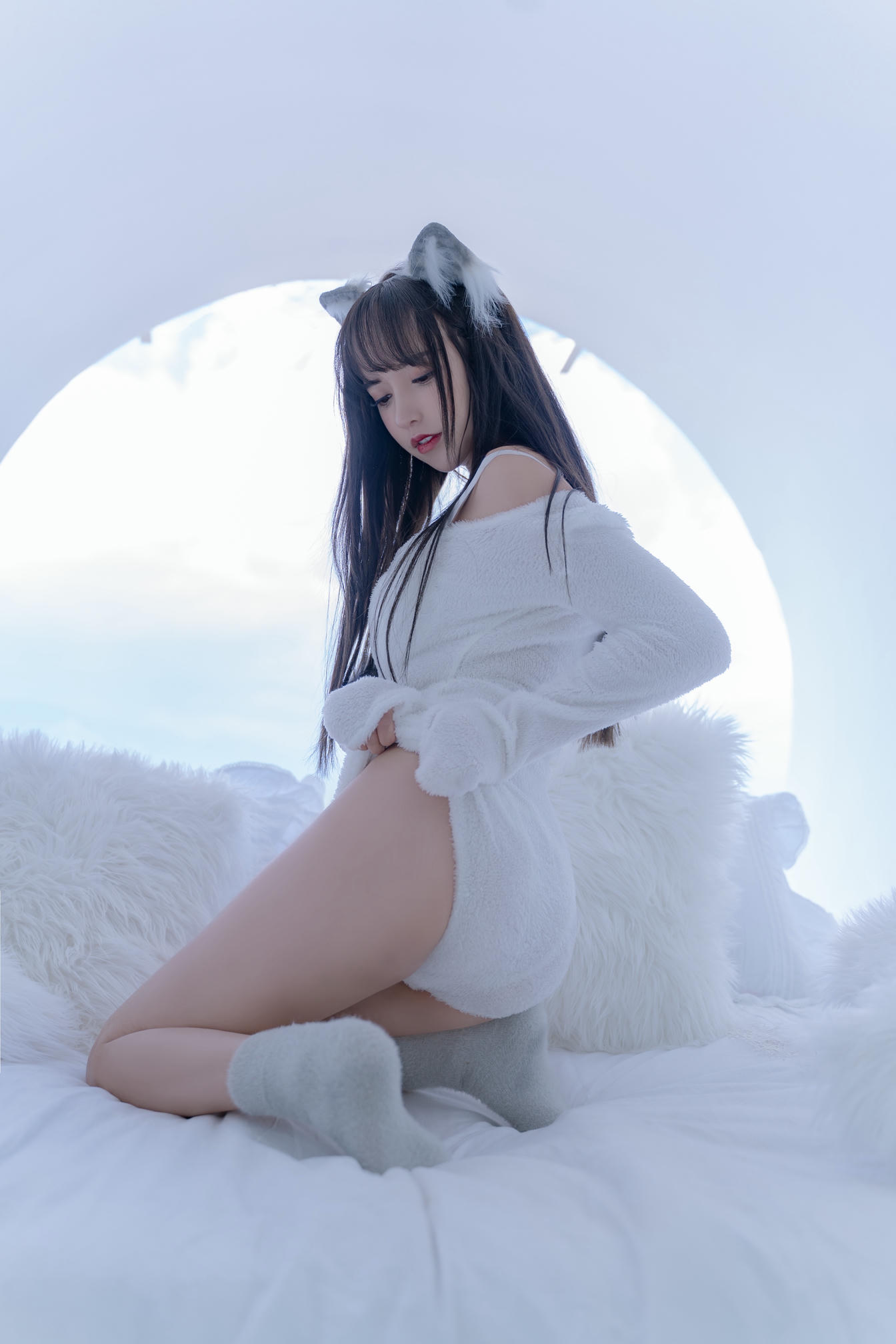 过期米线线喵 NO.073 小白狼 [56P-76MB]_第1集