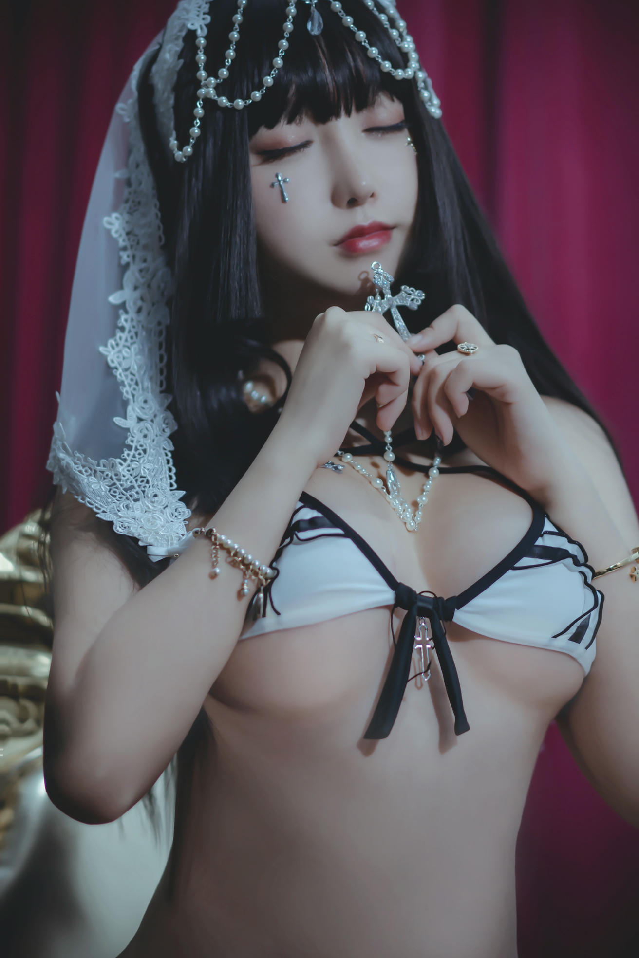 过期米线线喵 NO.087 修女 [53P-81MB]_第1集