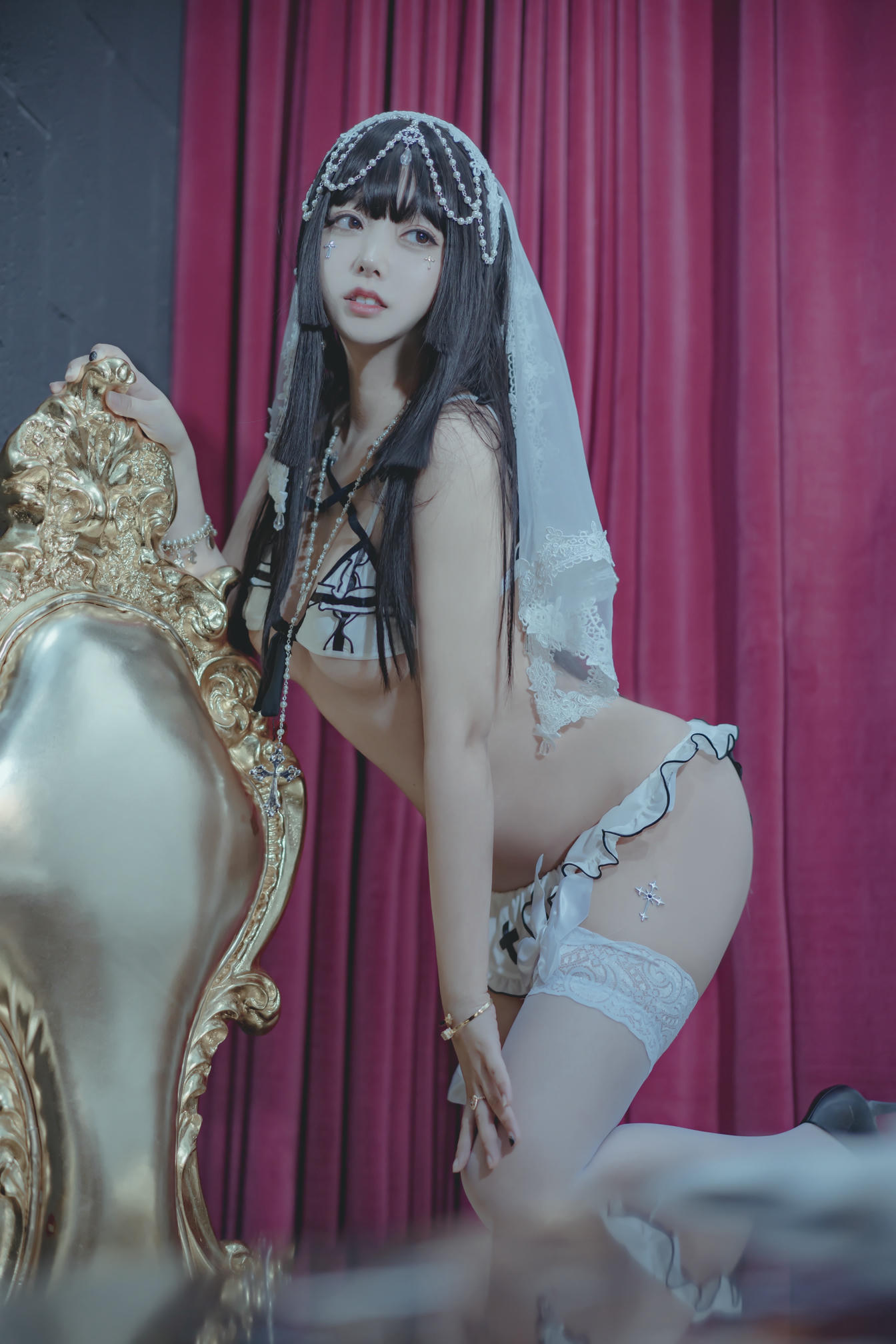 过期米线线喵 NO.087 修女 [53P-81MB]_第1集