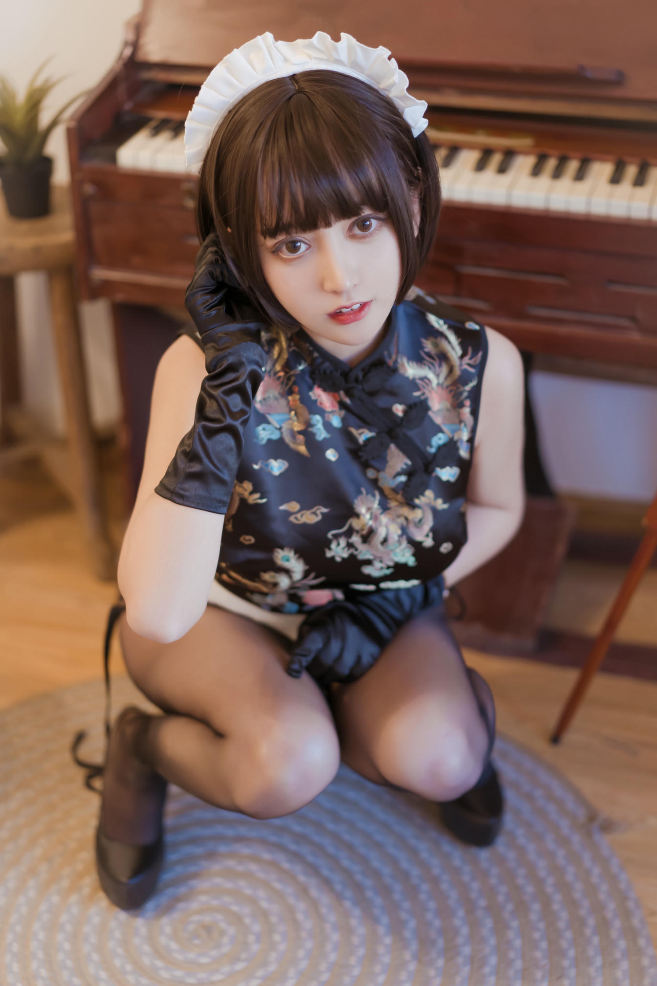 过期米线线喵 NO.089 黑色旗袍 [43P-61MB]_第2集