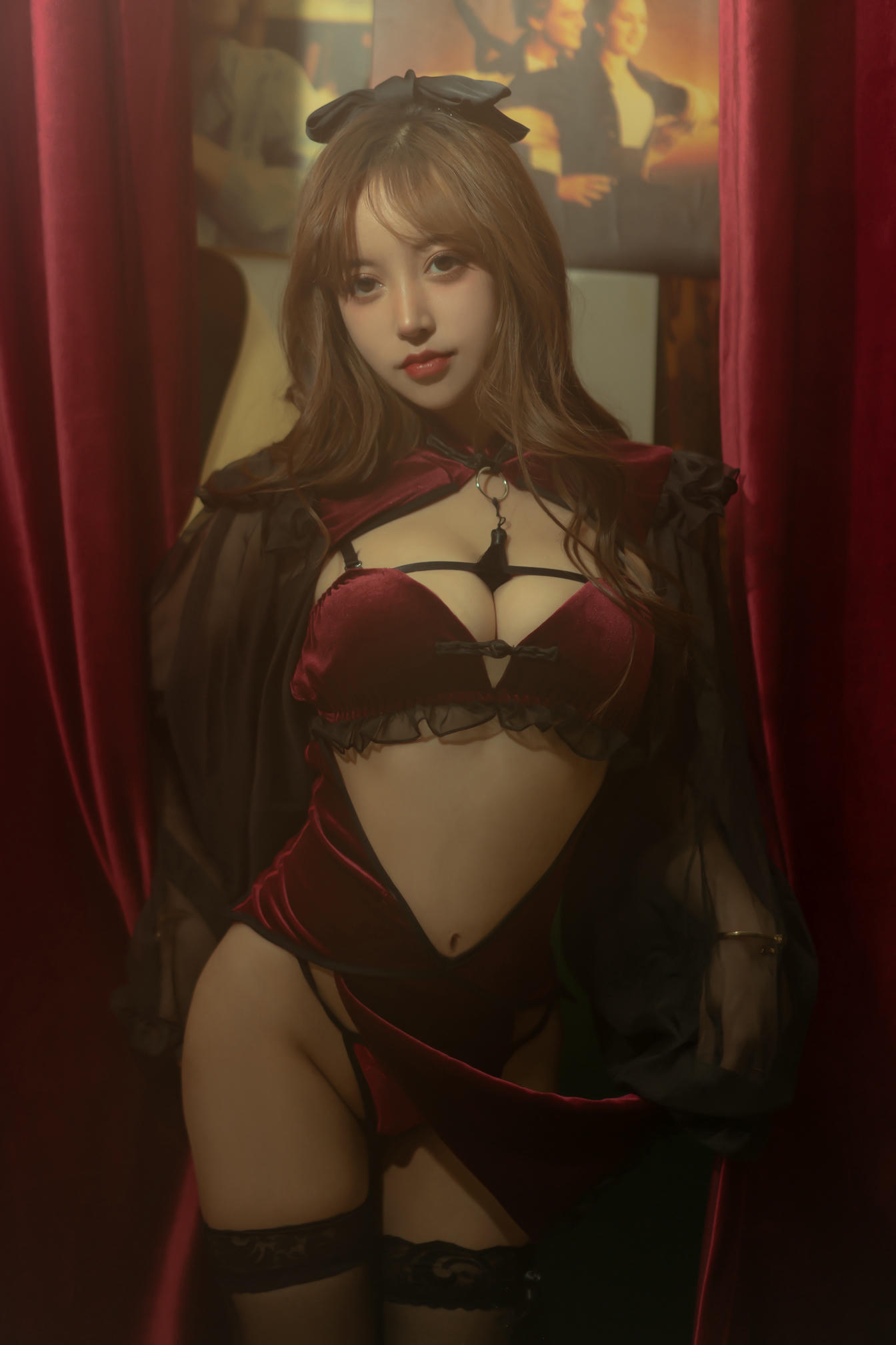 过期米线线喵 NO.100 红丝绒旗袍 [53P-86MB]_第2集