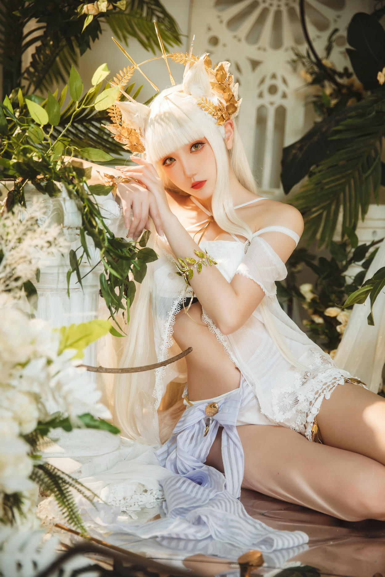 瓜希酱 NO.066 明日方舟 白金泳装 (Platinum) [25P-159MB]_第2集