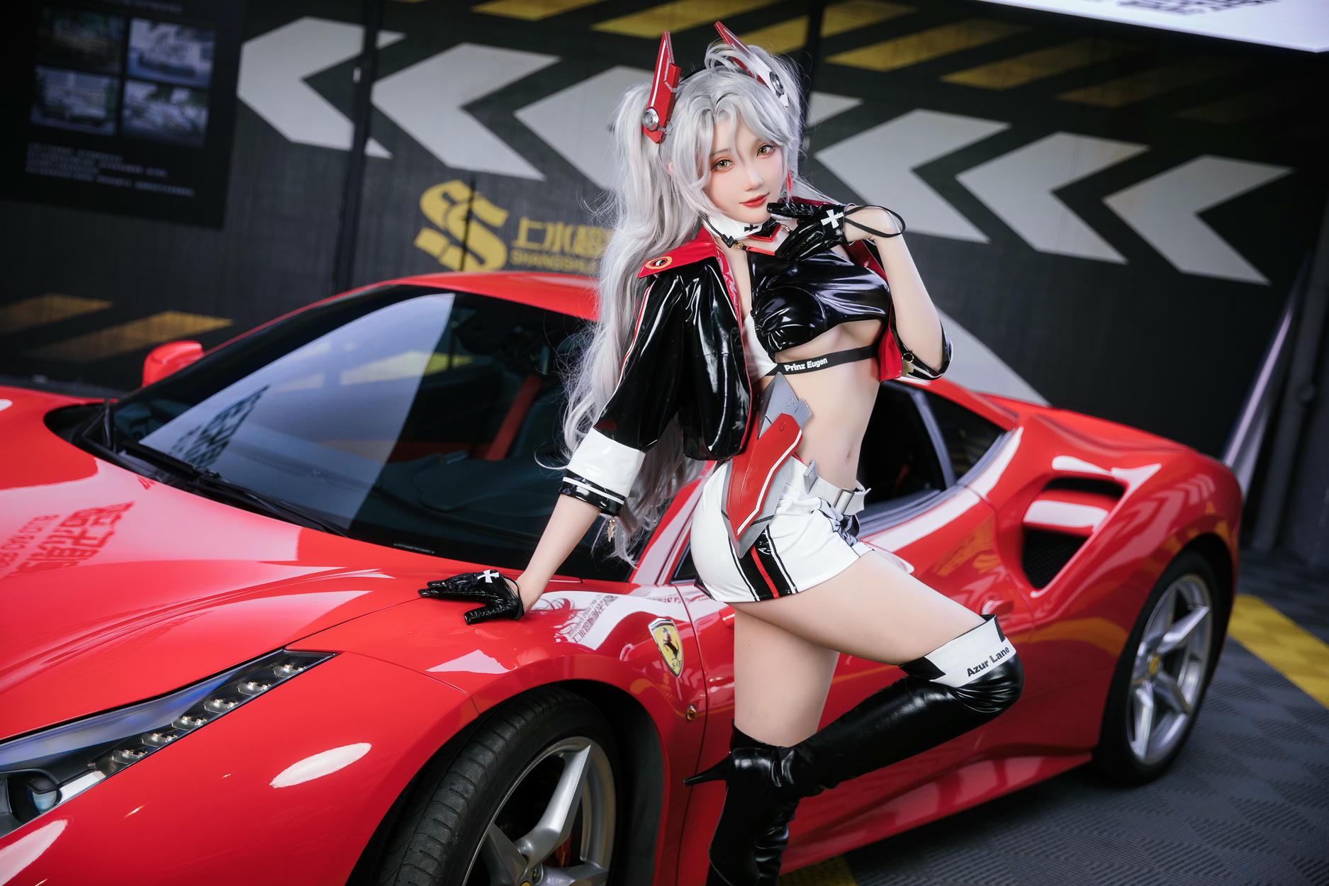 瓜希酱 NO.082 &Momoko葵葵 碧蓝航线 欧根&企业 赛车女郎 [58P-277MB]_第1集