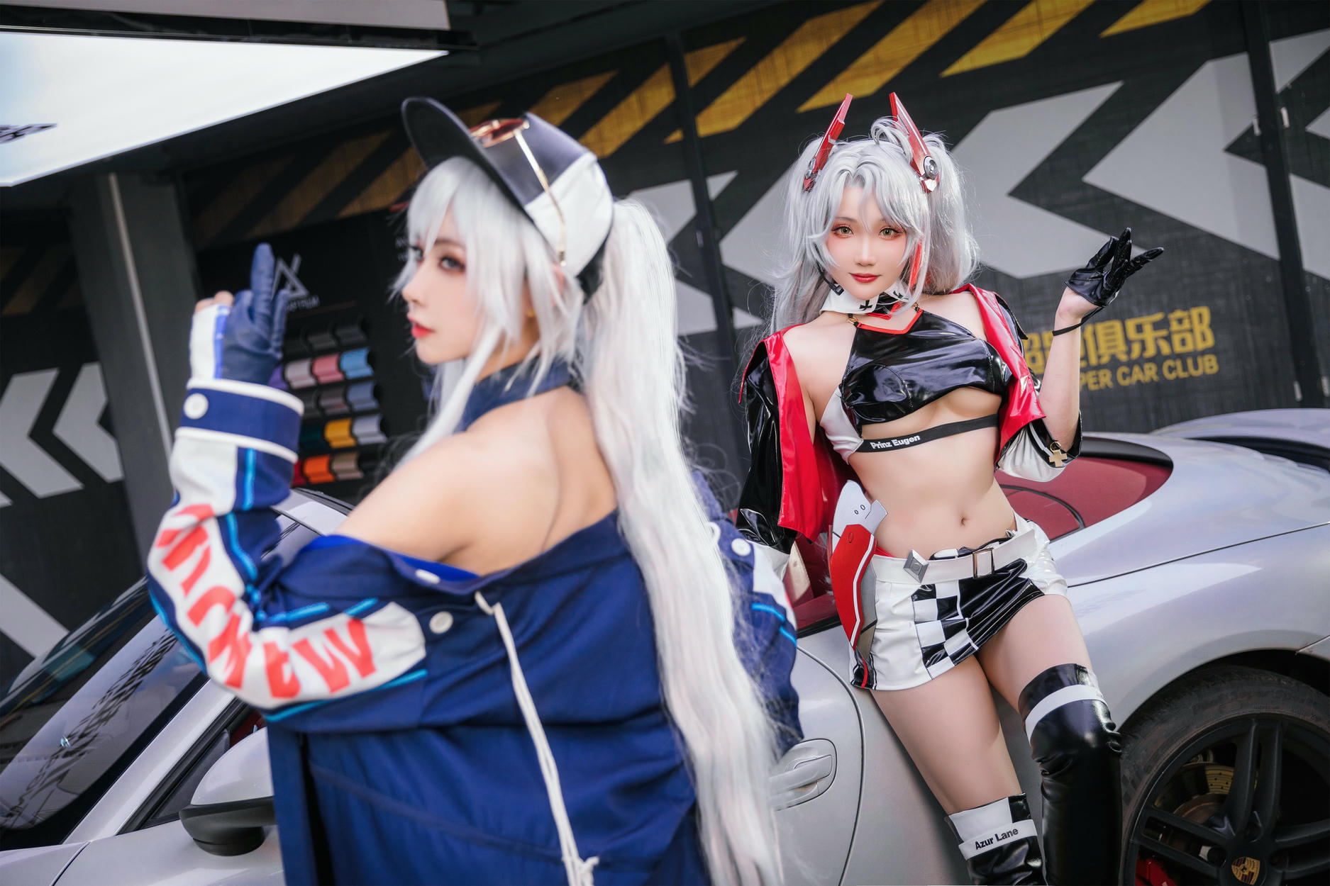 瓜希酱 NO.082 &Momoko葵葵 碧蓝航线 欧根&企业 赛车女郎 [58P-277MB]_第1集