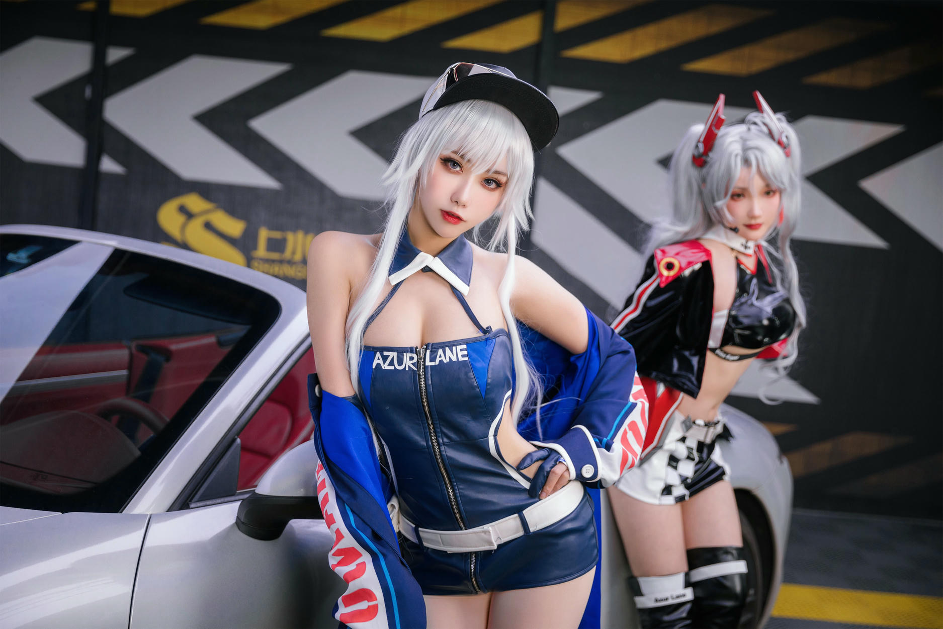 瓜希酱 NO.082 &Momoko葵葵 碧蓝航线 欧根&企业 赛车女郎 [58P-277MB]_第2集