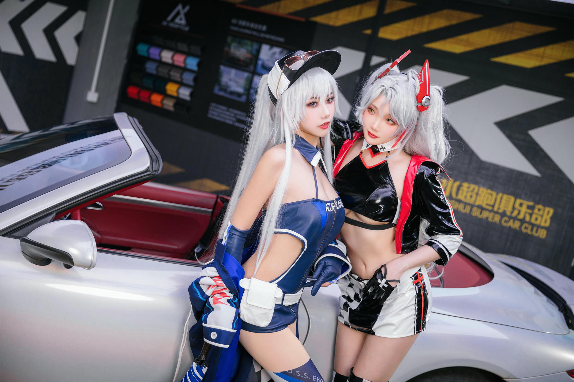 瓜希酱 NO.082 &Momoko葵葵 碧蓝航线 欧根&企业 赛车女郎 [58P-277MB]_第2集