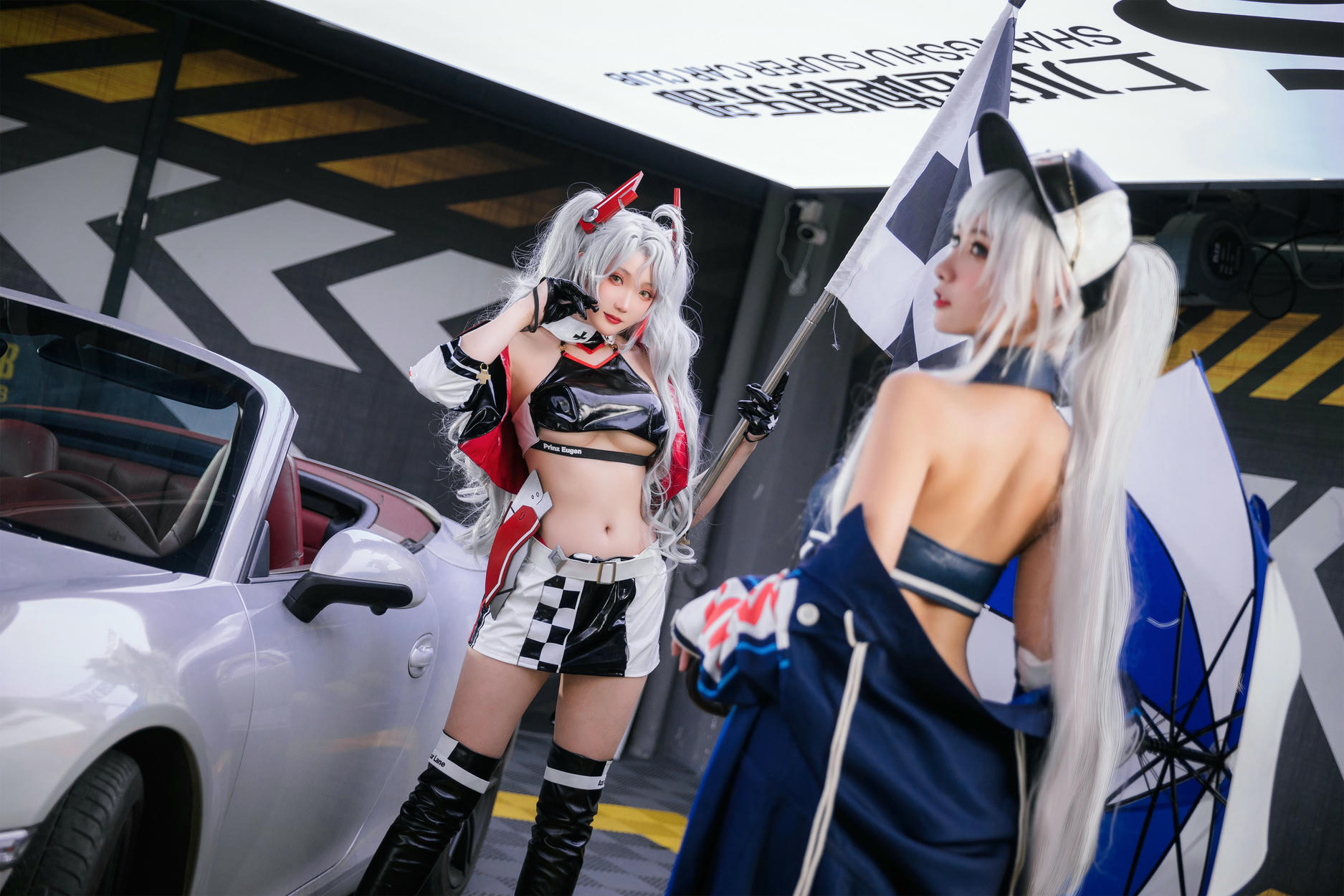 瓜希酱 NO.082 &Momoko葵葵 碧蓝航线 欧根&企业 赛车女郎 [58P-277MB]_第2集