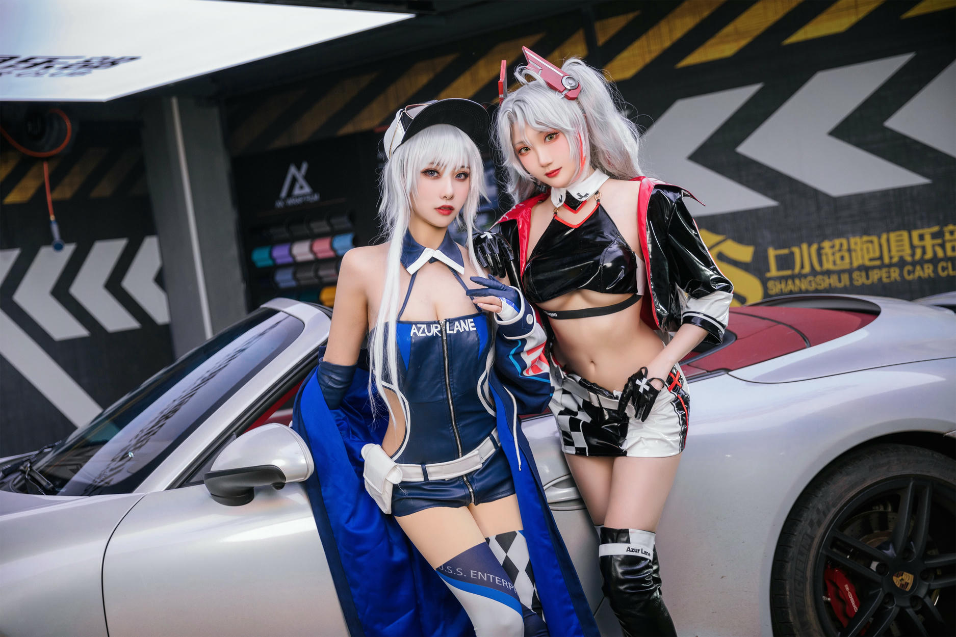 瓜希酱 NO.082 &Momoko葵葵 碧蓝航线 欧根&企业 赛车女郎 [58P-277MB]_第2集