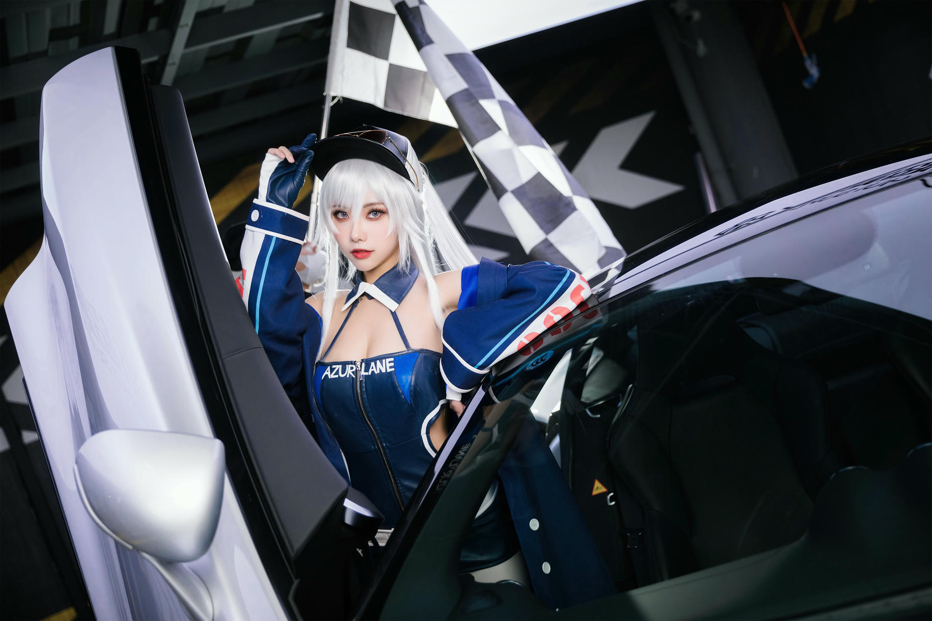 瓜希酱 NO.082 &Momoko葵葵 碧蓝航线 欧根&企业 赛车女郎 [58P-277MB]_第2集