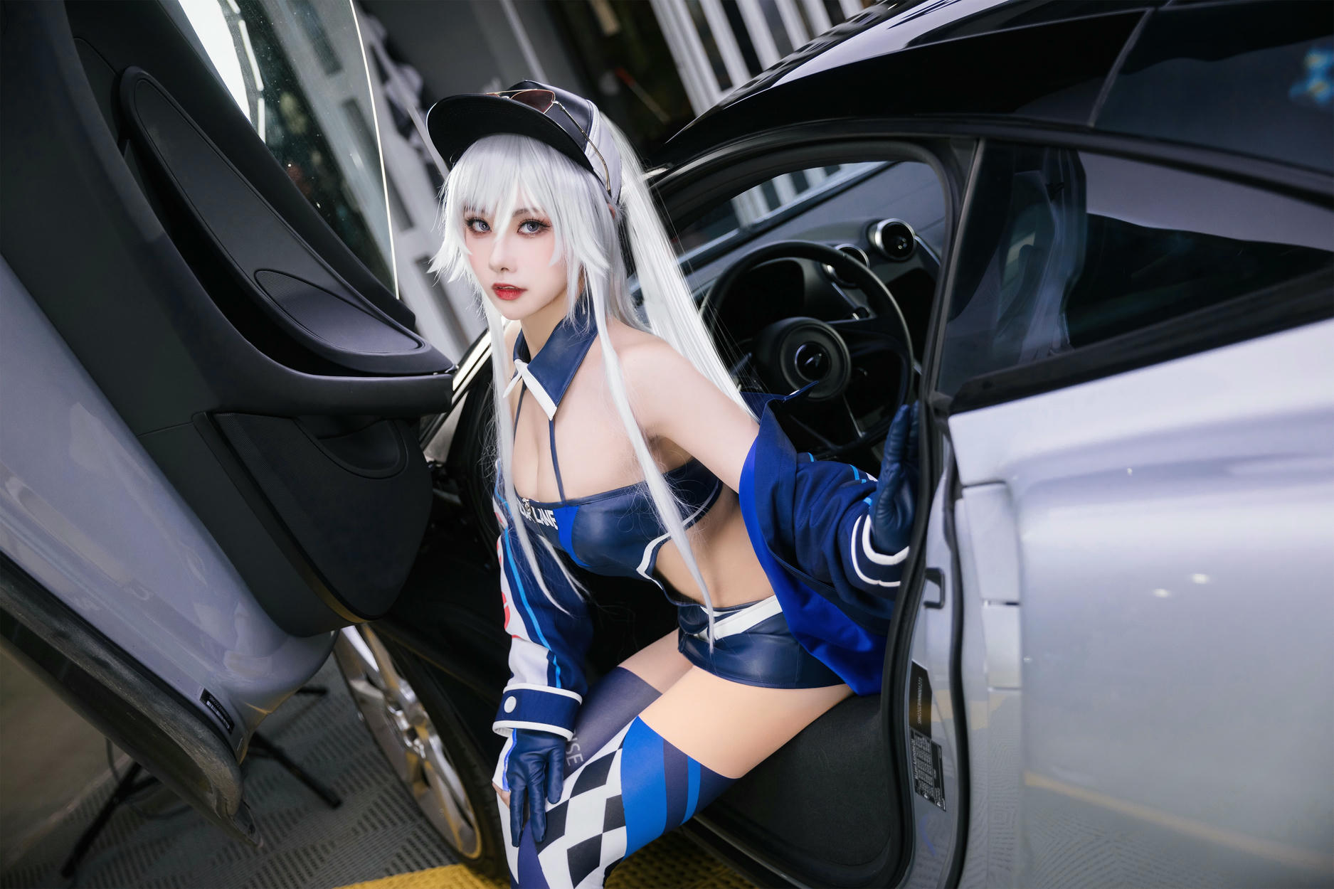 瓜希酱 NO.082 &Momoko葵葵 碧蓝航线 欧根&企业 赛车女郎 [58P-277MB]_第2集