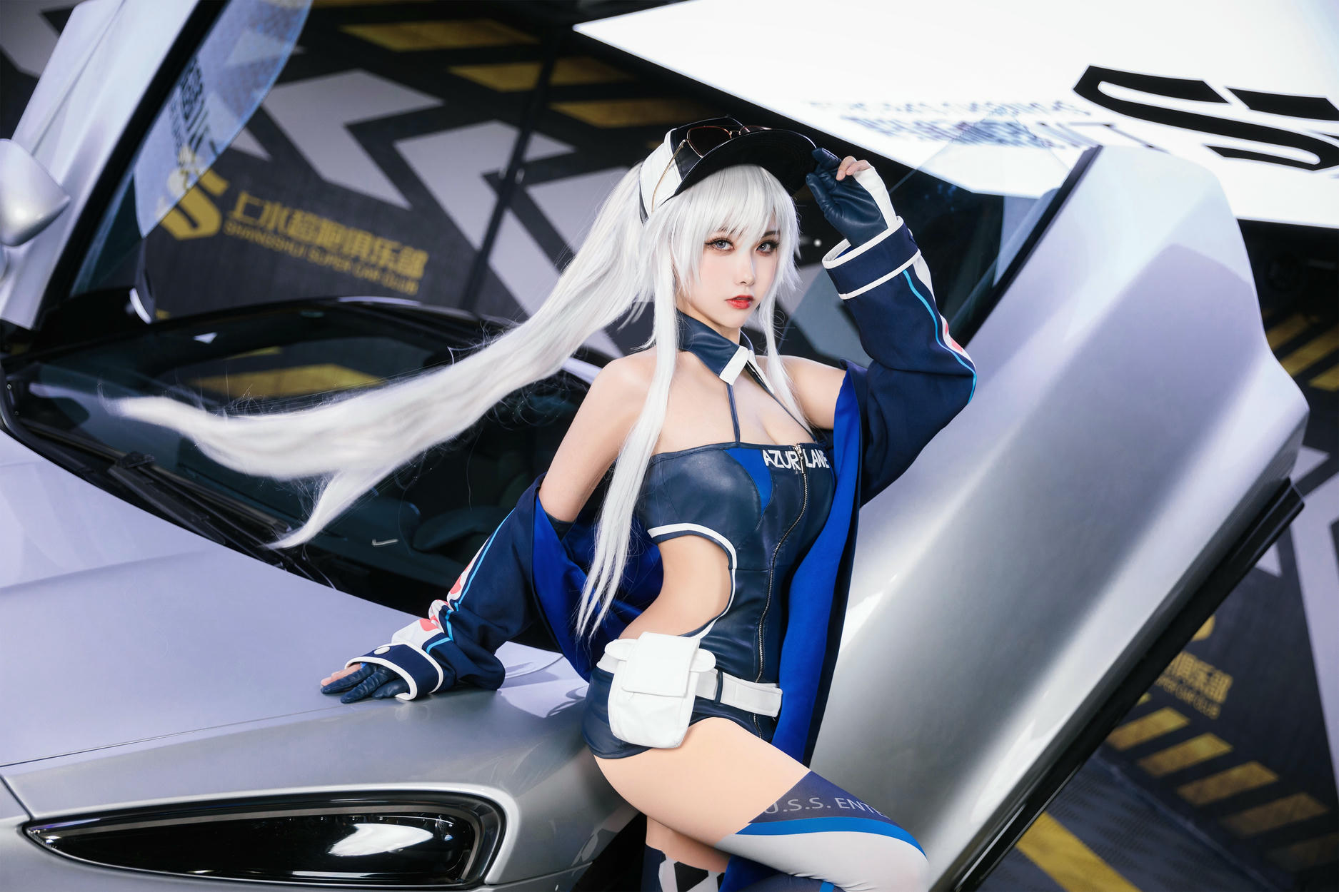 瓜希酱 NO.082 &Momoko葵葵 碧蓝航线 欧根&企业 赛车女郎 [58P-277MB]_第2集