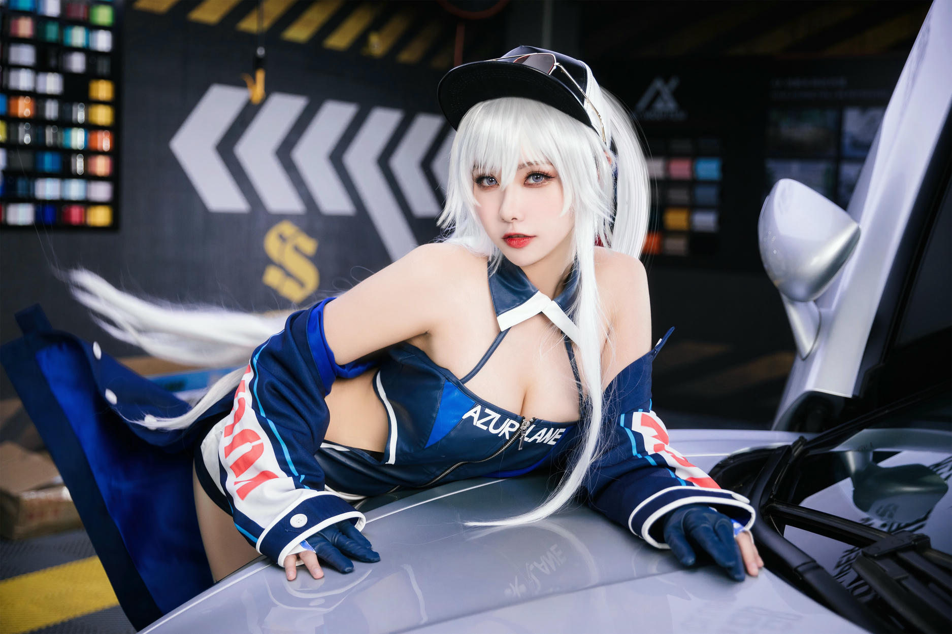 瓜希酱 NO.082 &Momoko葵葵 碧蓝航线 欧根&企业 赛车女郎 [58P-277MB]_第2集