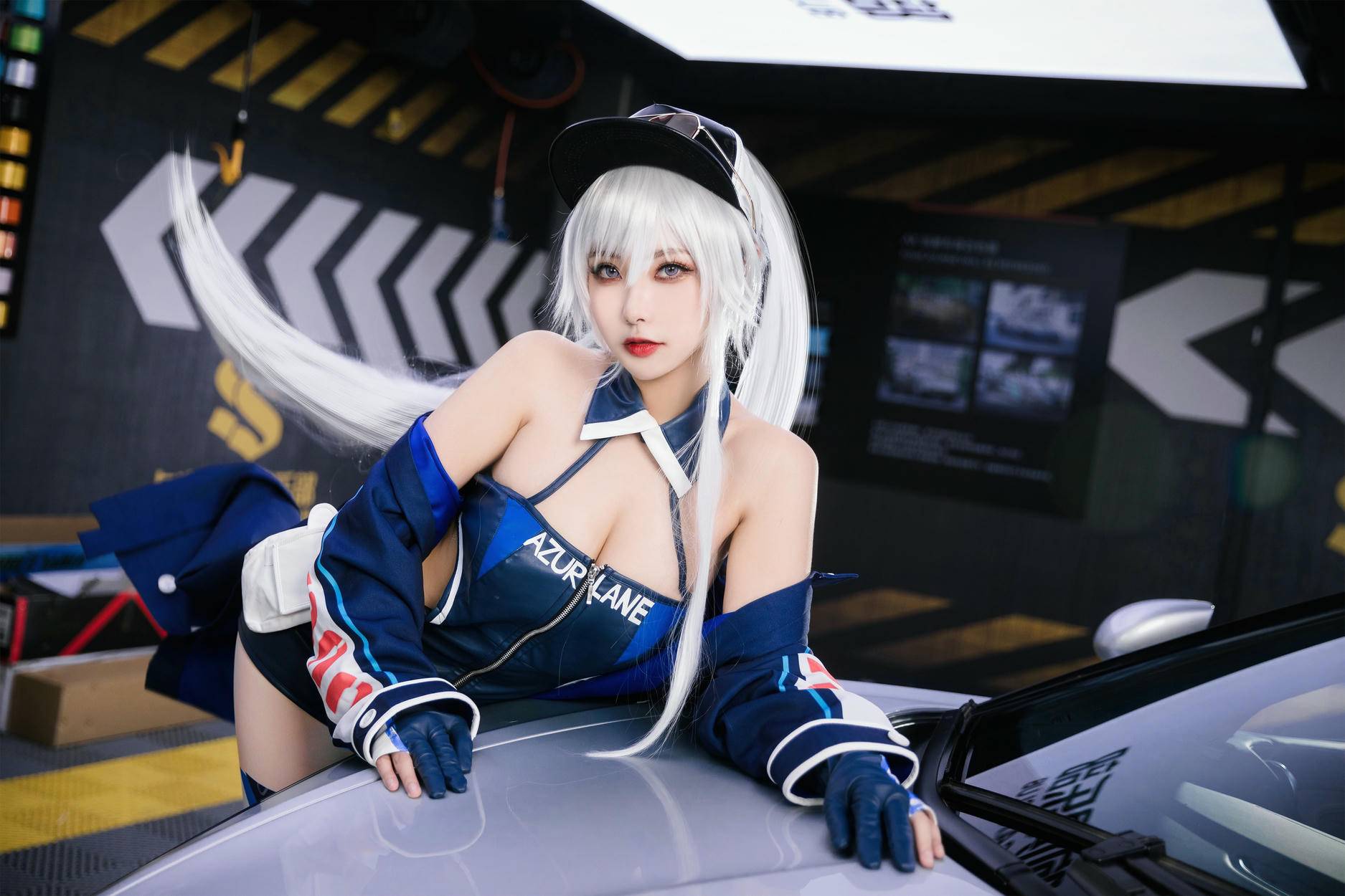 瓜希酱 NO.082 &Momoko葵葵 碧蓝航线 欧根&企业 赛车女郎 [58P-277MB]_第2集