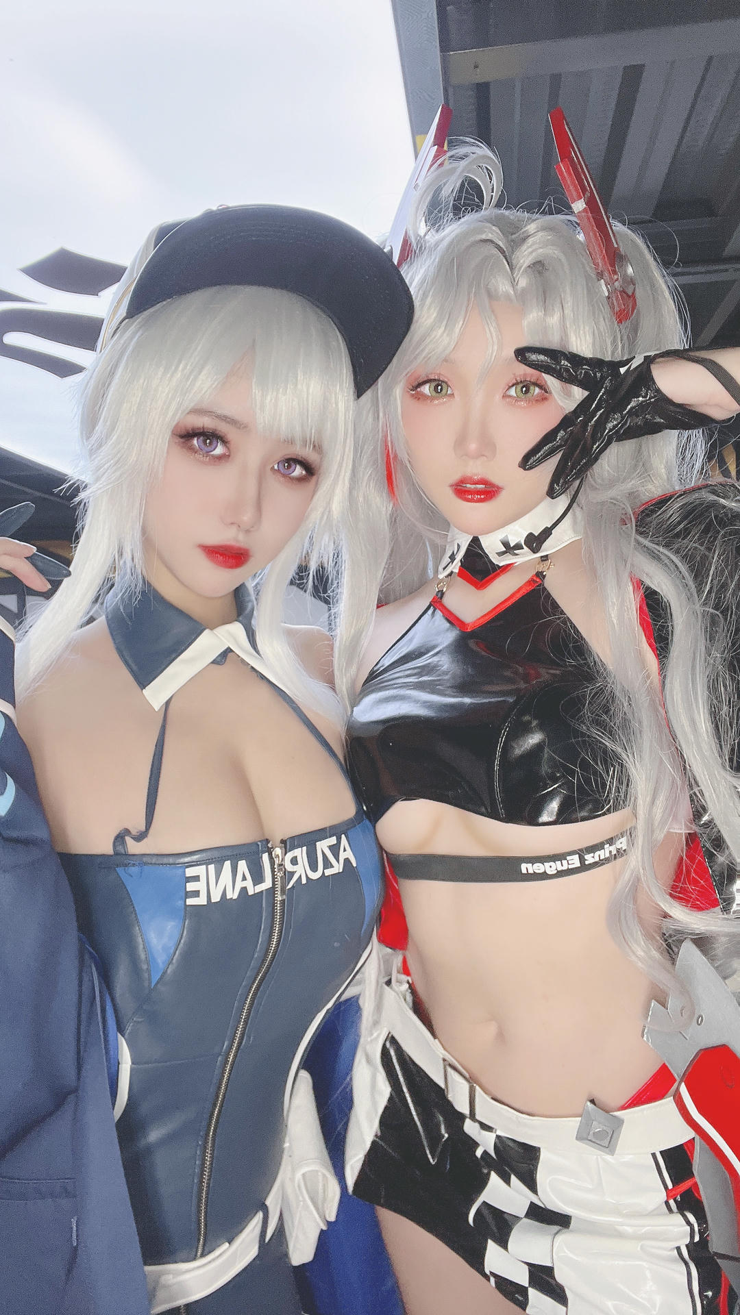 瓜希酱 NO.082 &Momoko葵葵 碧蓝航线 欧根&企业 赛车女郎 [58P-277MB]-自拍_第1集