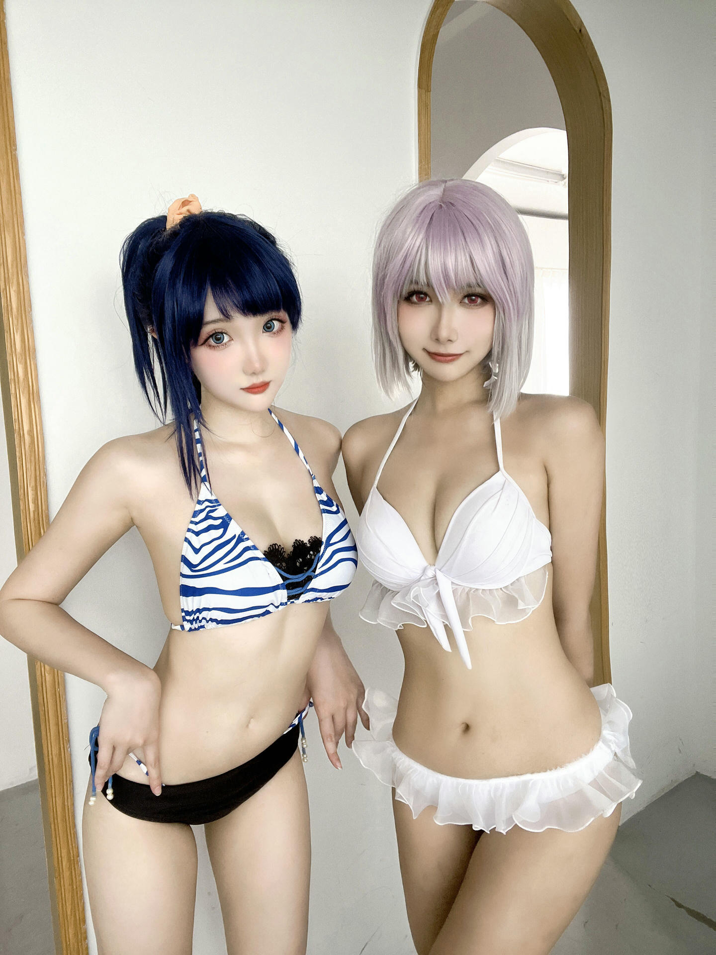 瓜希酱 NO.083 &Momoko葵葵 宝多六花 新条茜 泳装[85P-340.7M]_第4集