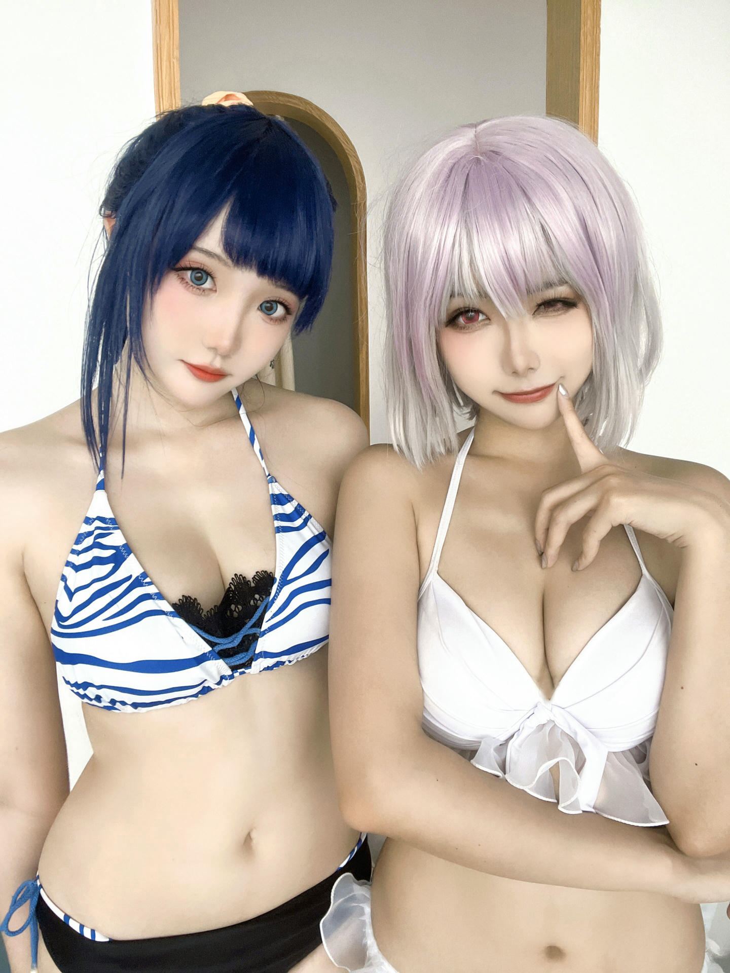 瓜希酱 NO.083 &Momoko葵葵 宝多六花 新条茜 泳装[85P-340.7M]_第4集