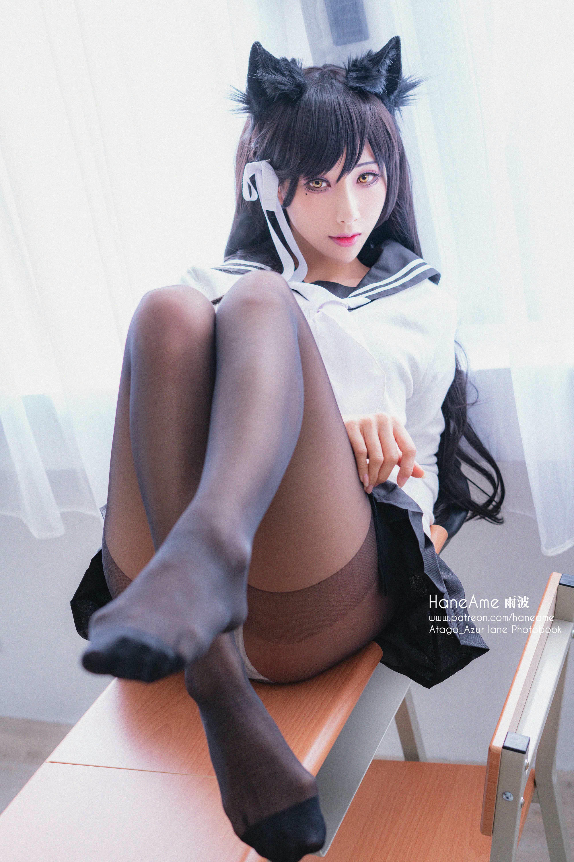 HaneAme雨波 NO.006 Azurlane [269P4V 325MB]-Atago-JK suit_第1集