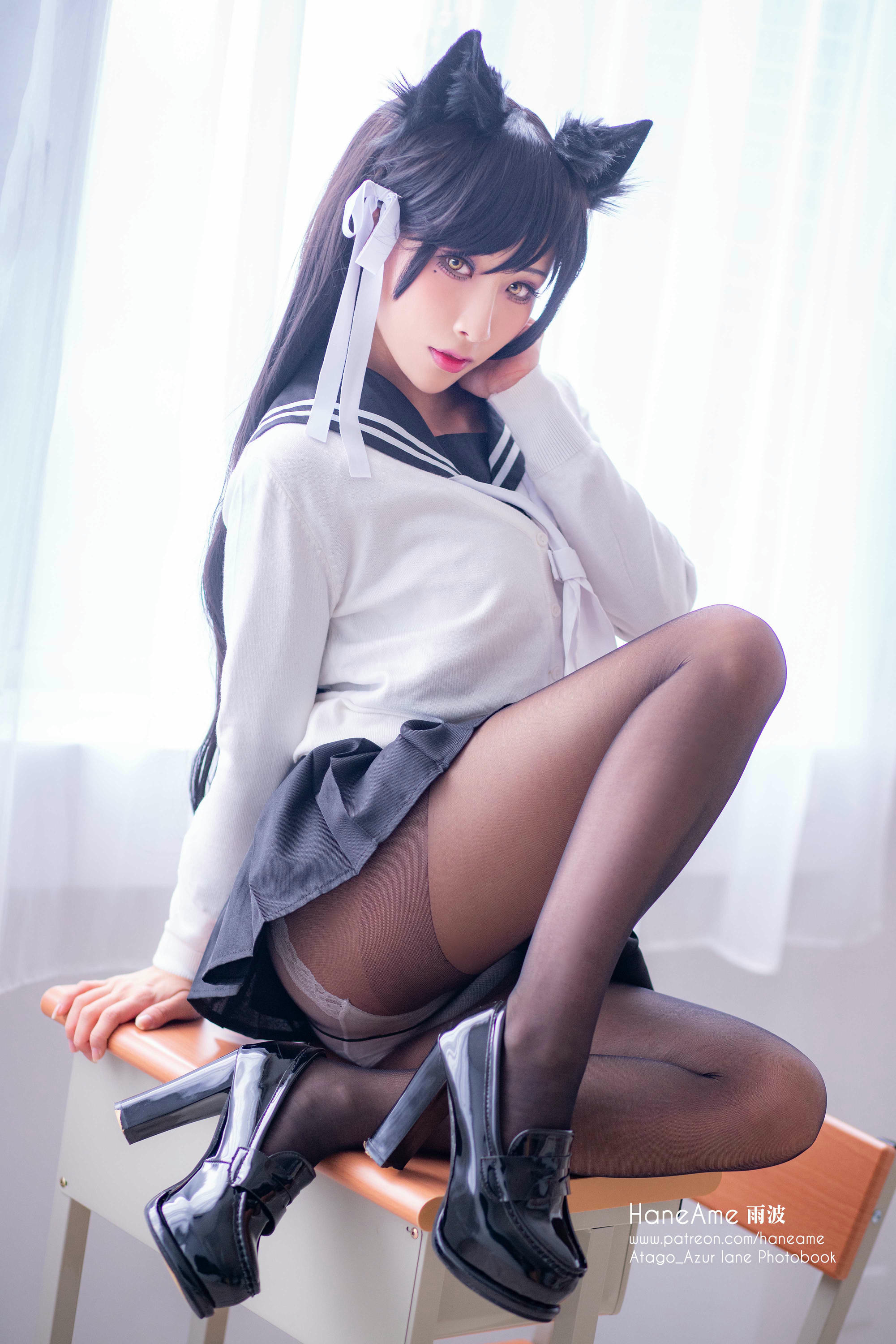 HaneAme雨波 NO.006 Azurlane [269P4V 325MB]-Atago-JK suit_第1集