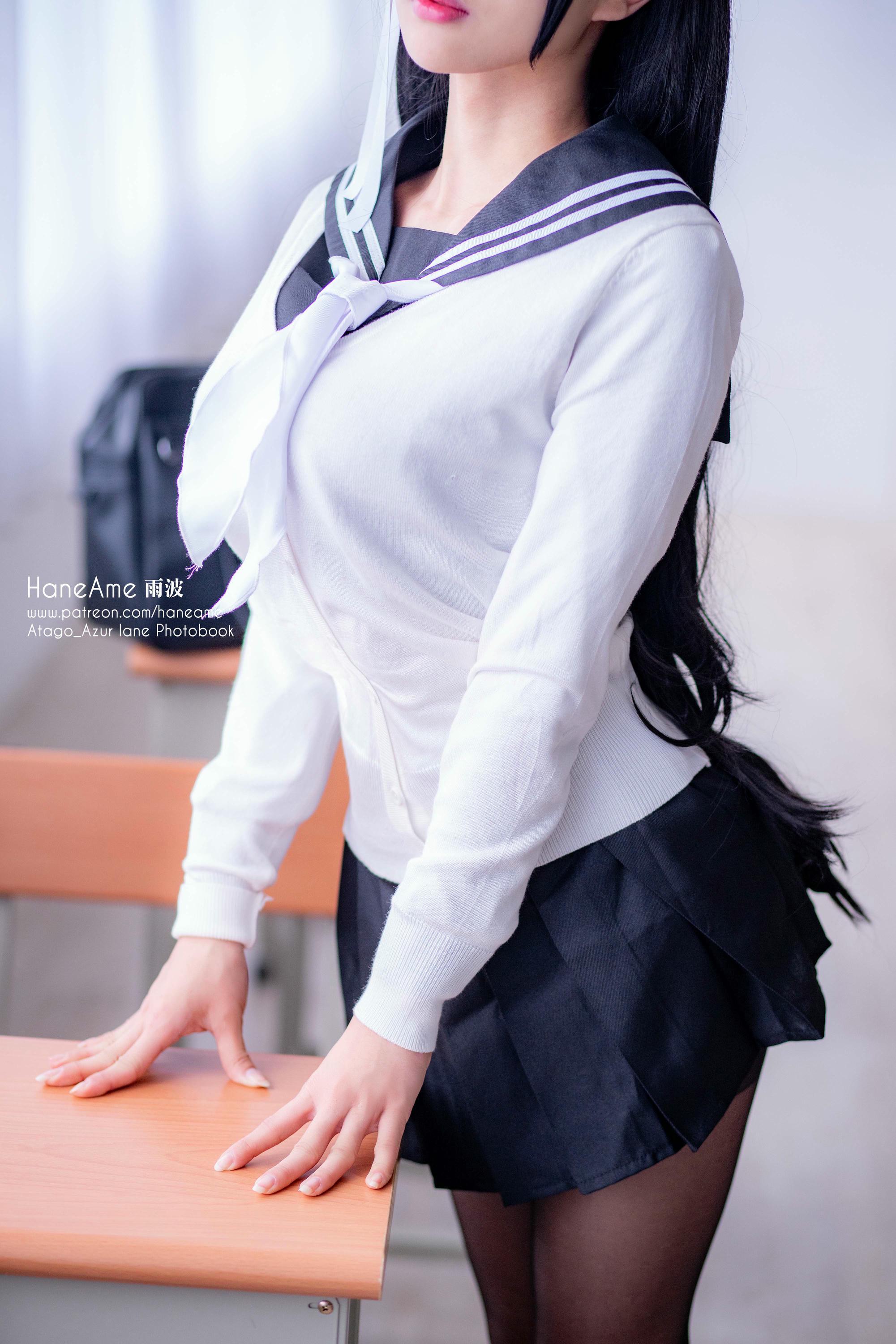 HaneAme雨波 NO.006 Azurlane [269P4V 325MB]-Atago-JK suit_第2集