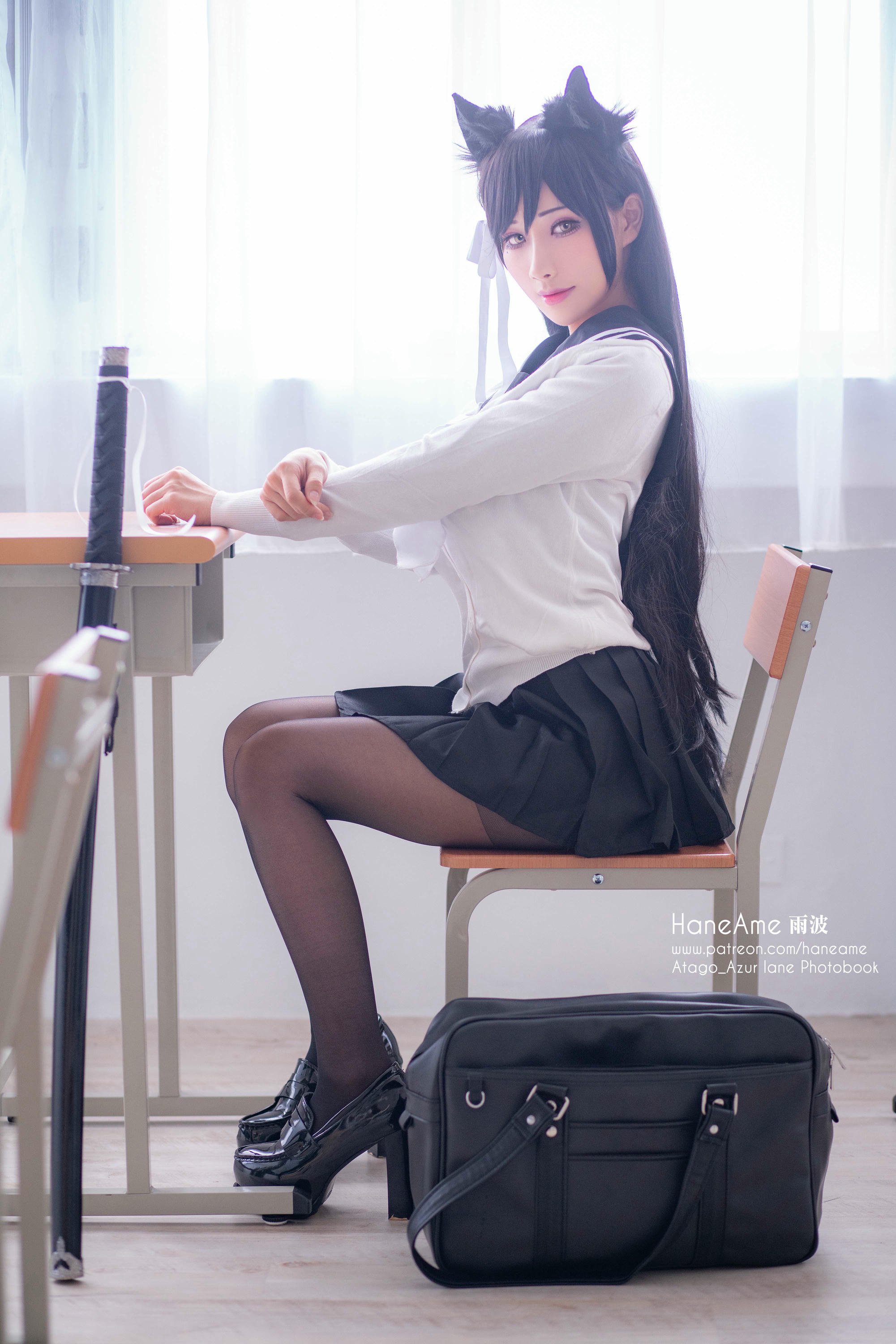 HaneAme雨波 NO.006 Azurlane [269P4V 325MB]-Atago-JK suit_第2集