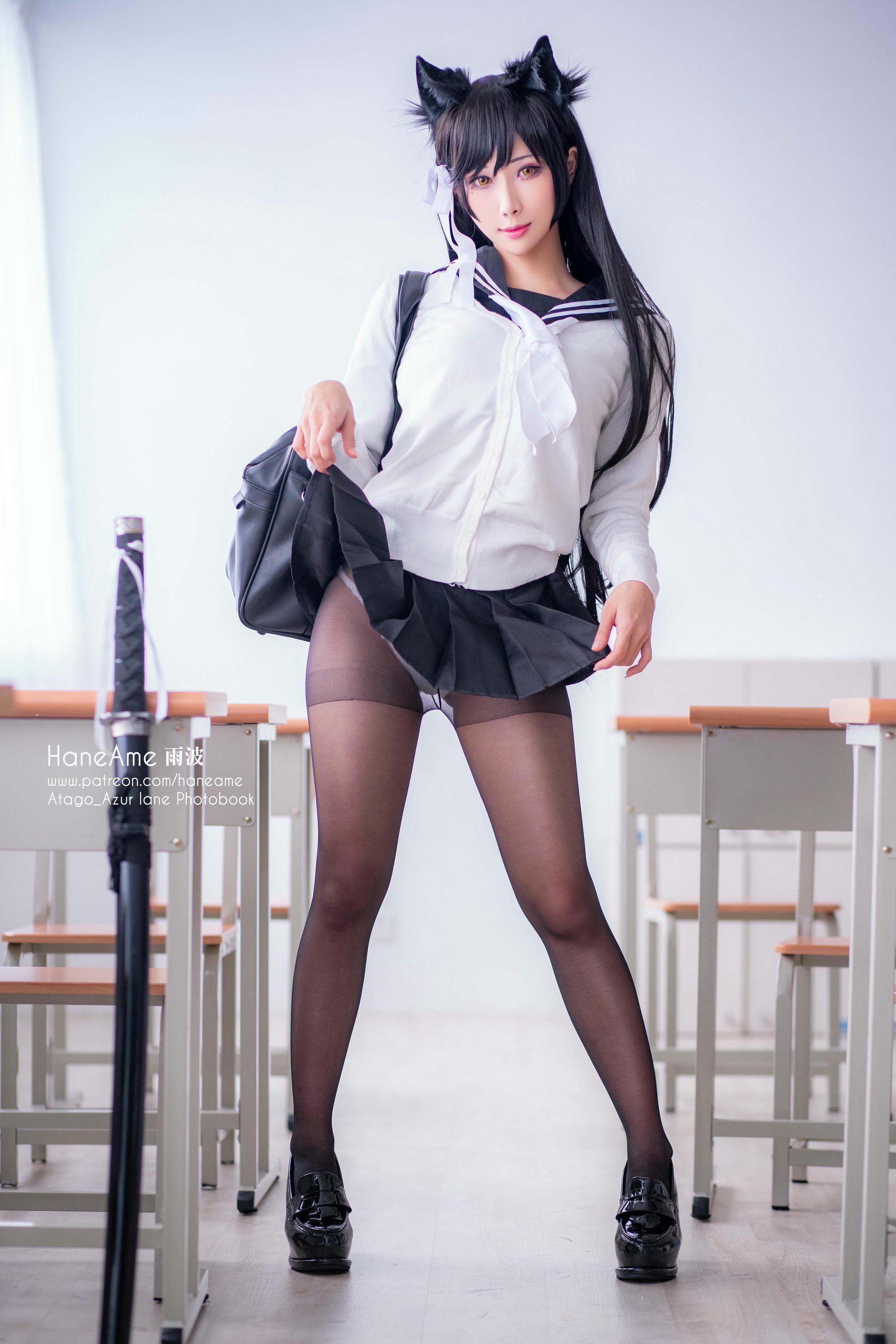 HaneAme雨波 NO.006 Azurlane [269P4V 325MB]-Atago-JK suit_第1集