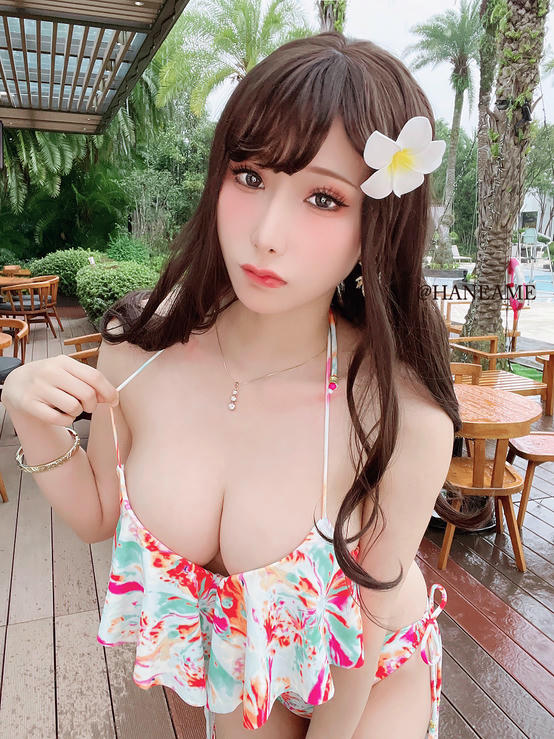 HaneAme雨波 NO.075 Original Flower swimsuit 燦花泳裝[22P-49.17MB]_第1集