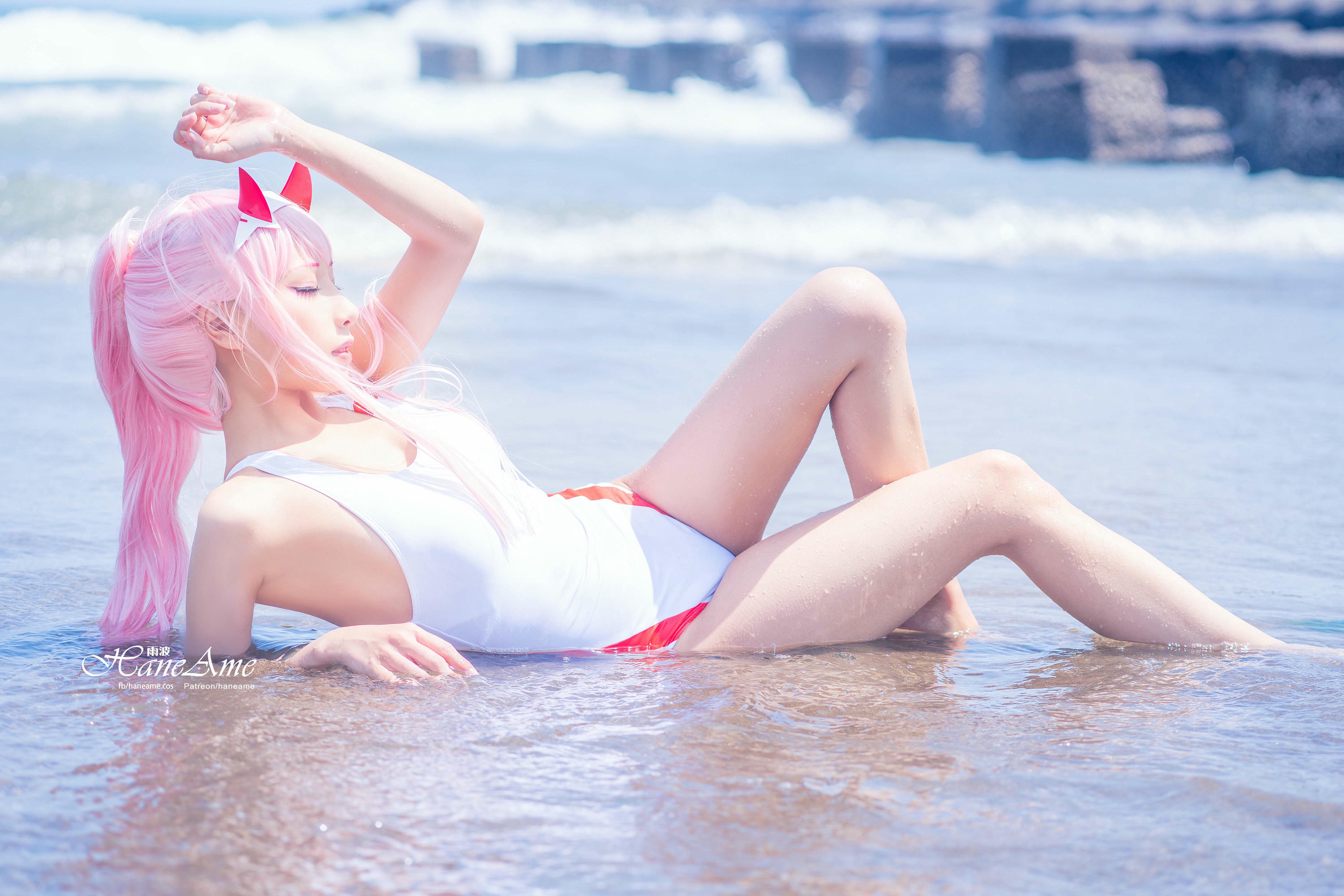 HaneAme雨波 NO.077 Zero Two [151P 155.08 MB]-White swimsuit_第1集