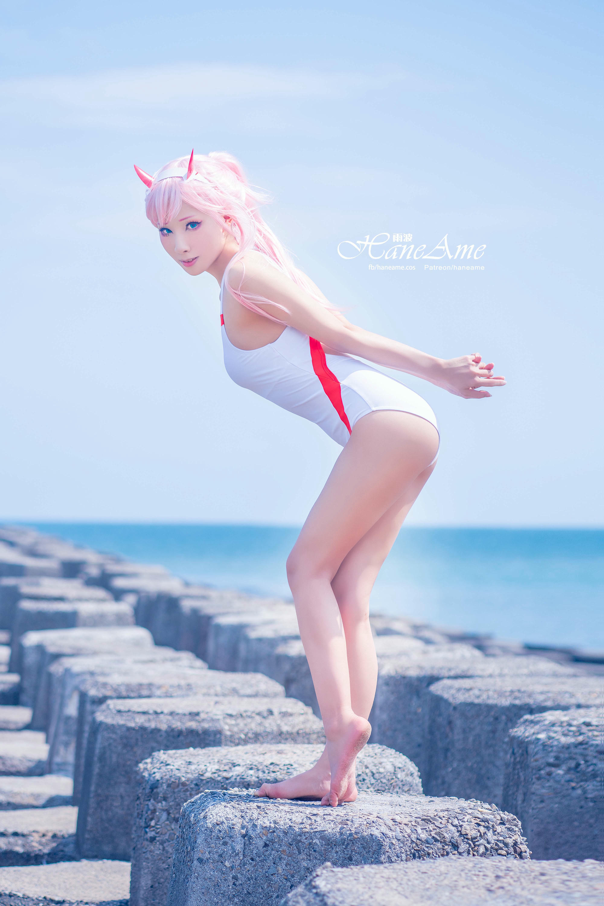HaneAme雨波 NO.077 Zero Two [151P 155.08 MB]-White swimsuit_第1集