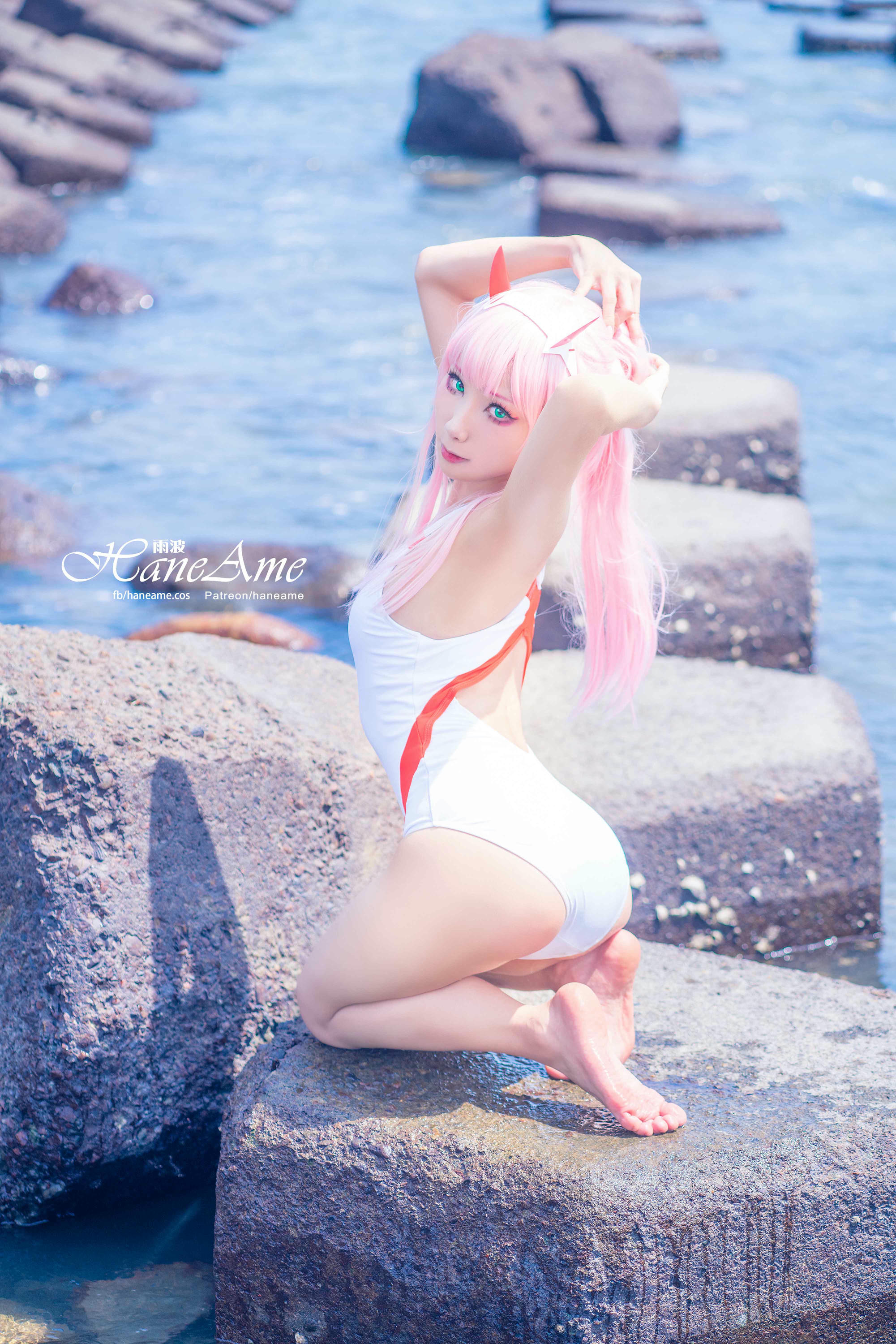 HaneAme雨波 NO.077 Zero Two [151P 155.08 MB]-White swimsuit_第1集