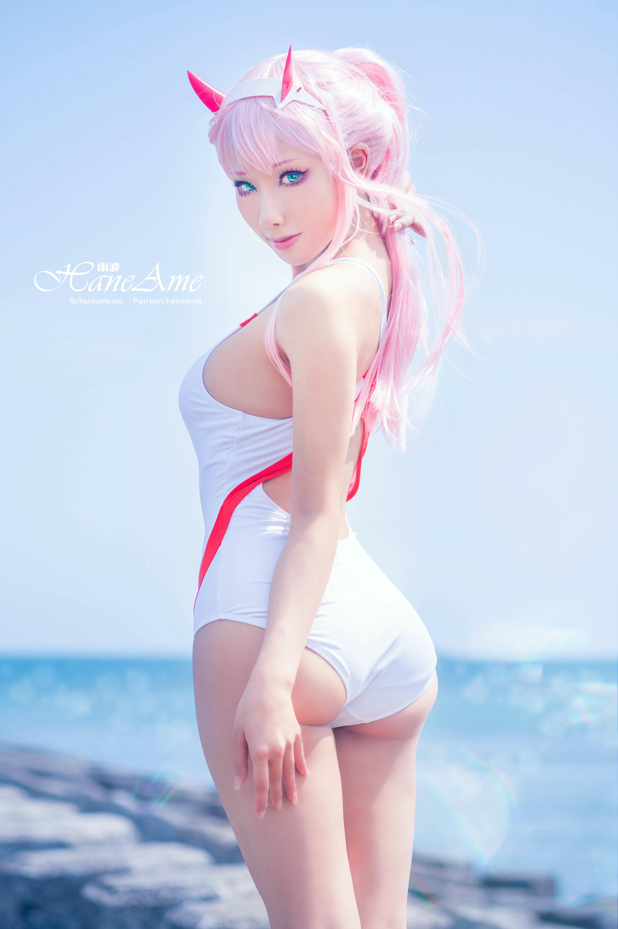 HaneAme雨波 NO.077 Zero Two [151P 155.08 MB]-White swimsuit_第1集