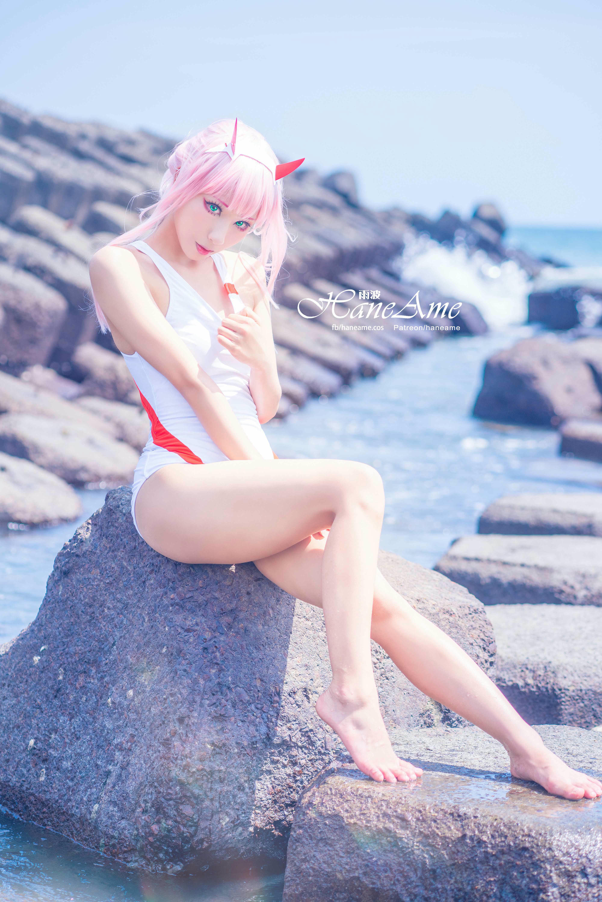 HaneAme雨波 NO.077 Zero Two [151P 155.08 MB]-White swimsuit_第1集