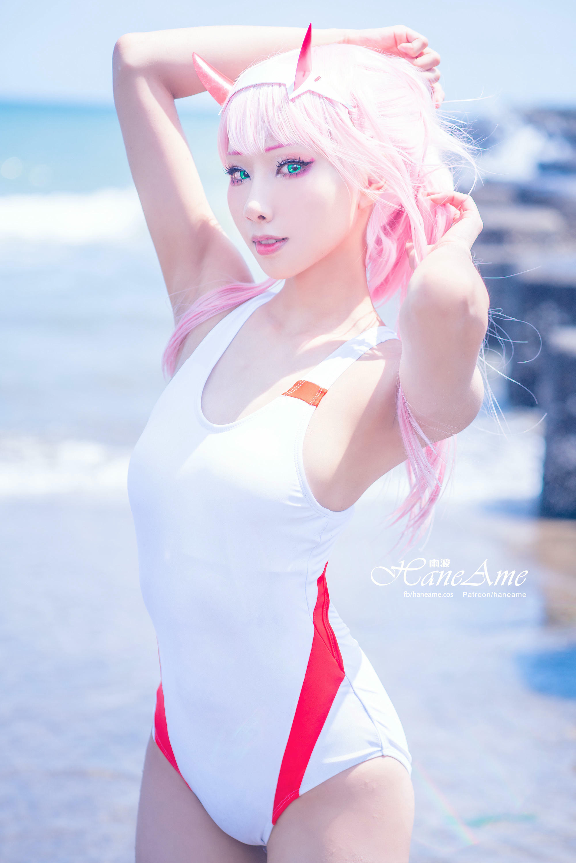 HaneAme雨波 NO.077 Zero Two [151P 155.08 MB]-White swimsuit_第1集