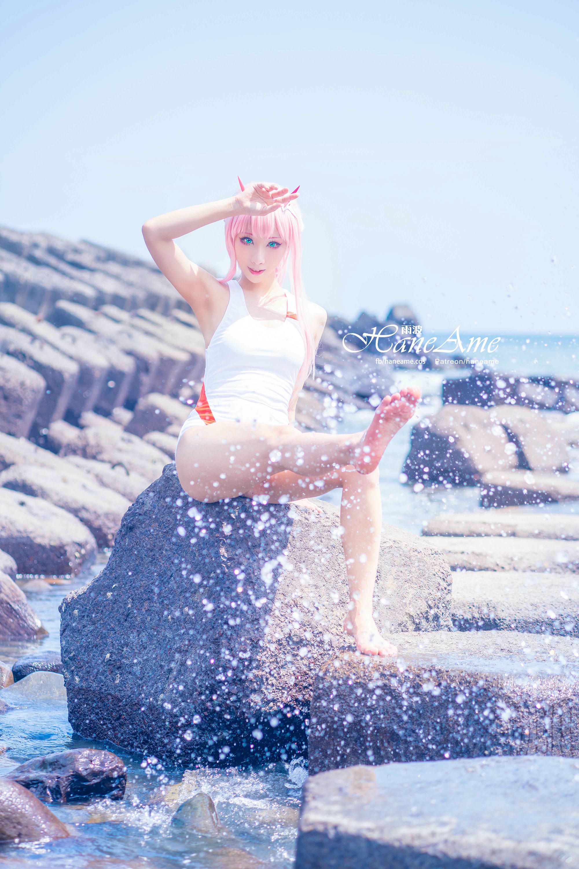 HaneAme雨波 NO.077 Zero Two [151P 155.08 MB]-White swimsuit_第1集