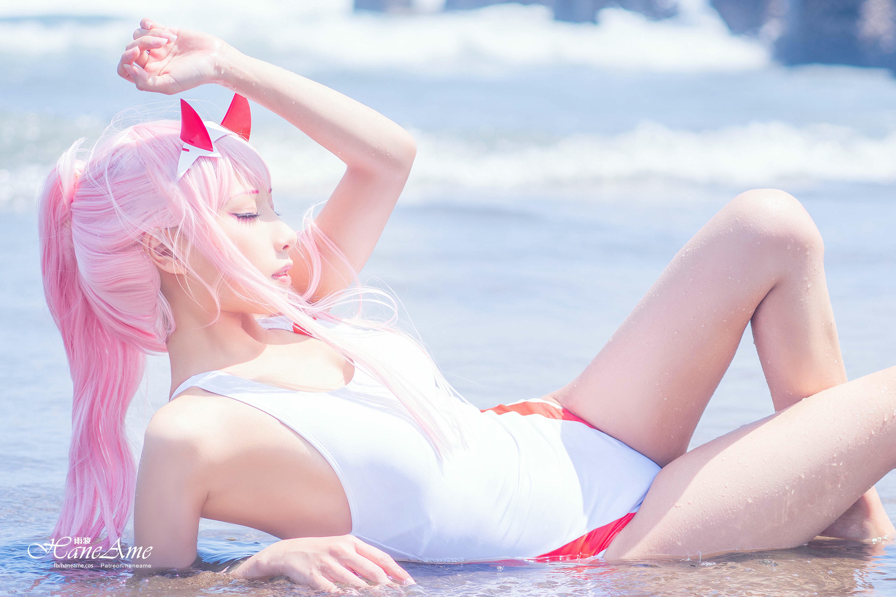 HaneAme雨波 NO.077 Zero Two [151P 155.08 MB]-White swimsuit_第1集