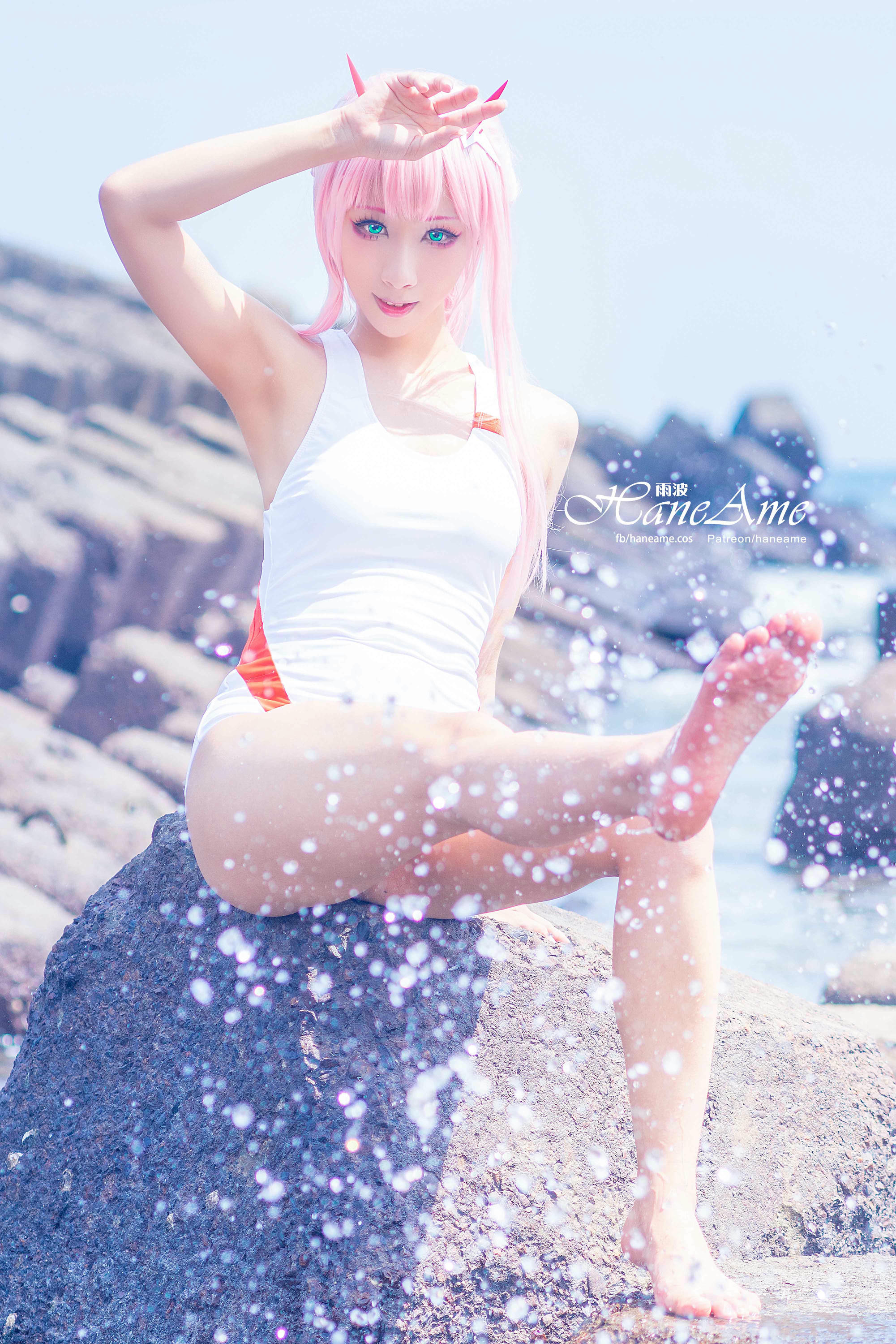 HaneAme雨波 NO.077 Zero Two [151P 155.08 MB]-White swimsuit_第1集