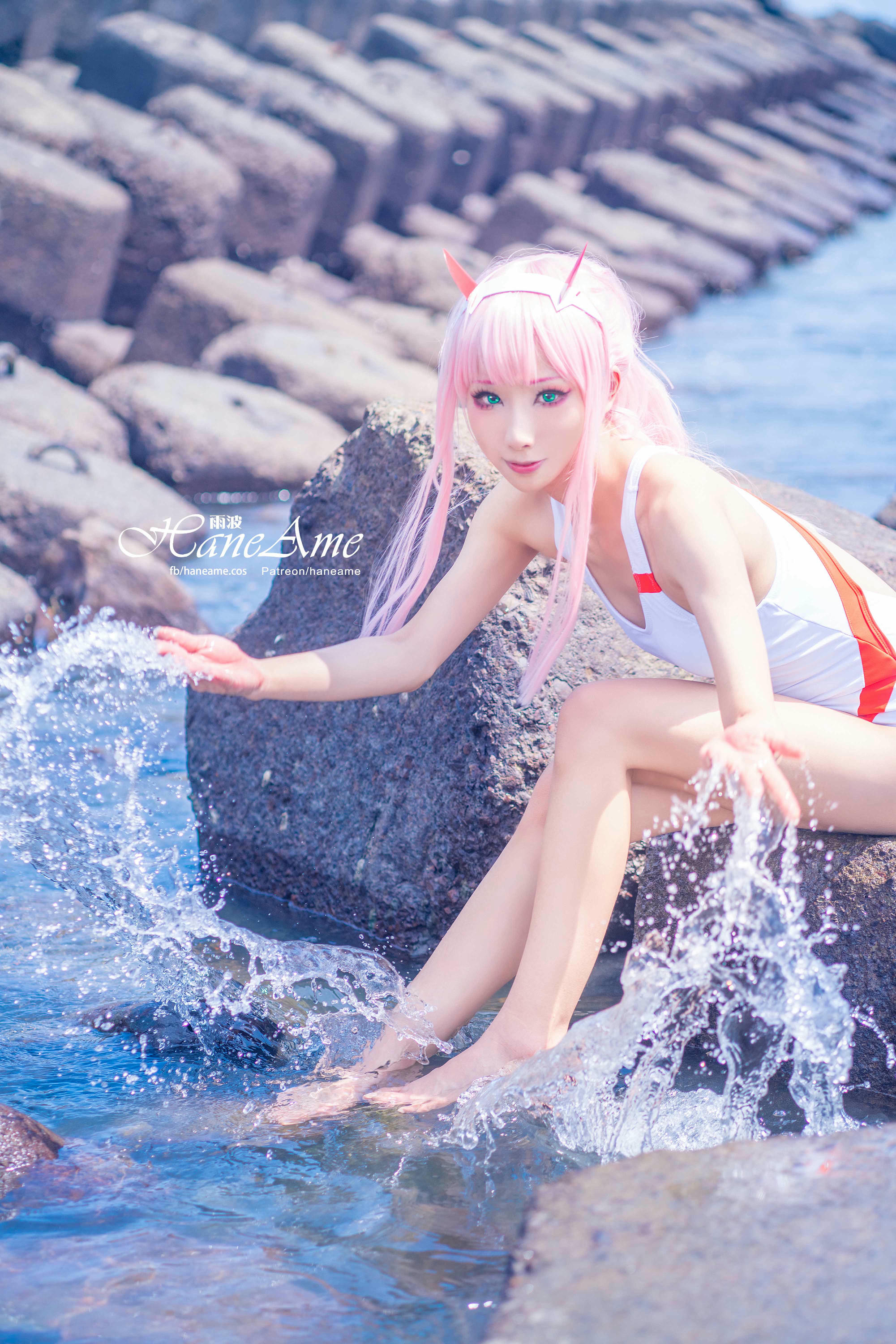 HaneAme雨波 NO.077 Zero Two [151P 155.08 MB]-White swimsuit_第2集