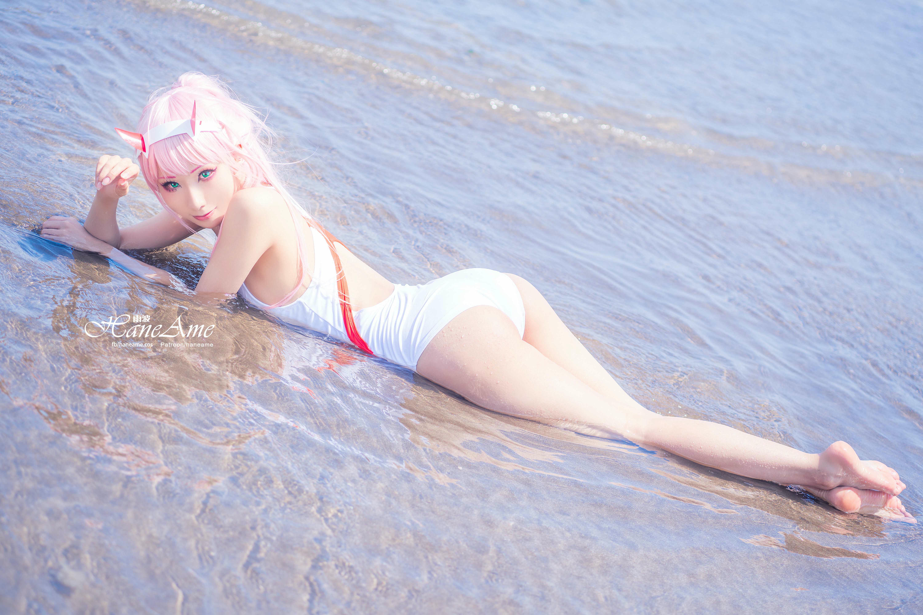 HaneAme雨波 NO.077 Zero Two [151P 155.08 MB]-White swimsuit_第1集