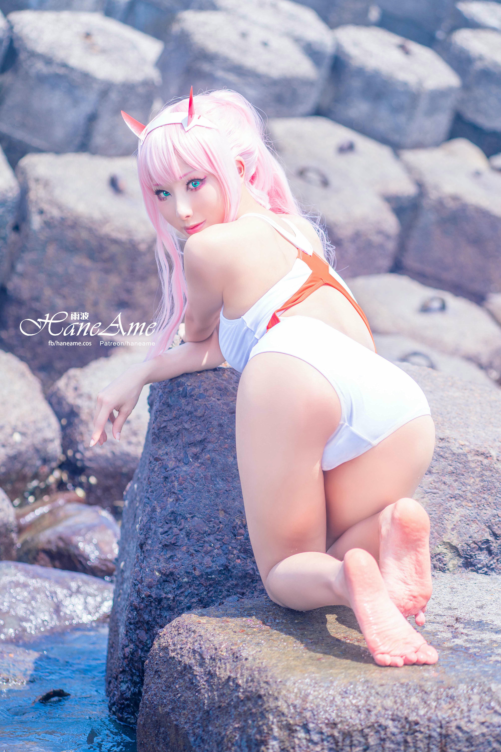 HaneAme雨波 NO.077 Zero Two [151P 155.08 MB]-White swimsuit_第1集