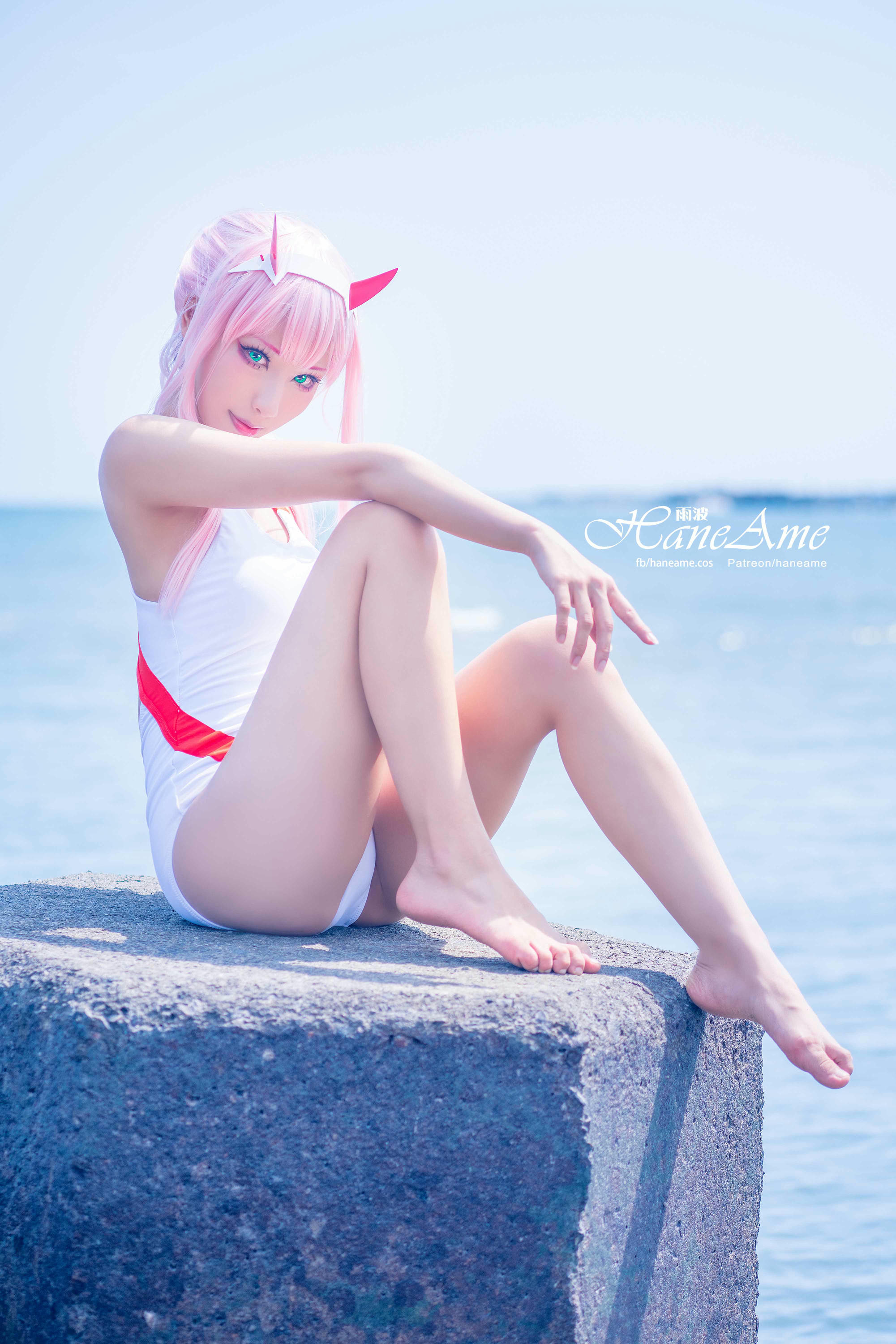 HaneAme雨波 NO.077 Zero Two [151P 155.08 MB]-White swimsuit_第1集