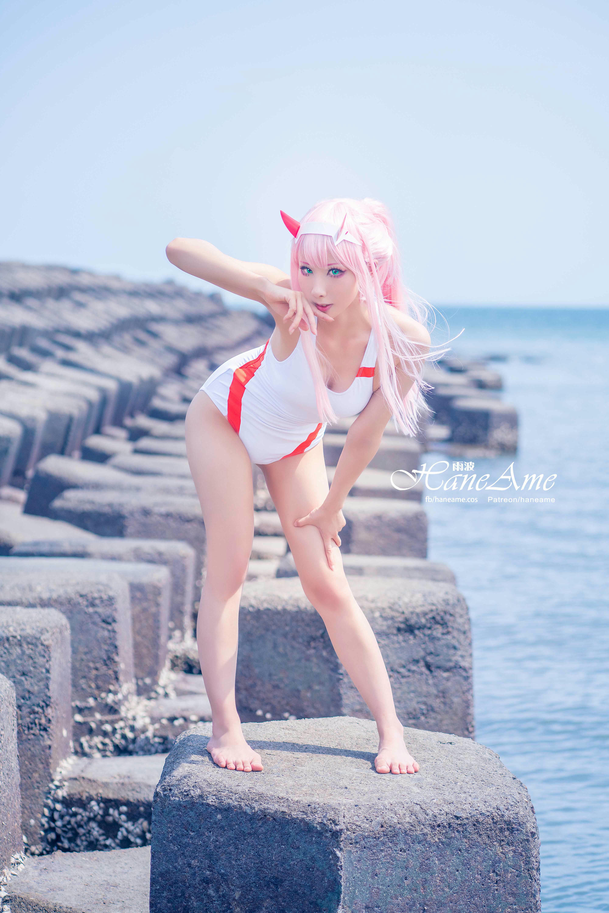 HaneAme雨波 NO.077 Zero Two [151P 155.08 MB]-White swimsuit_第1集