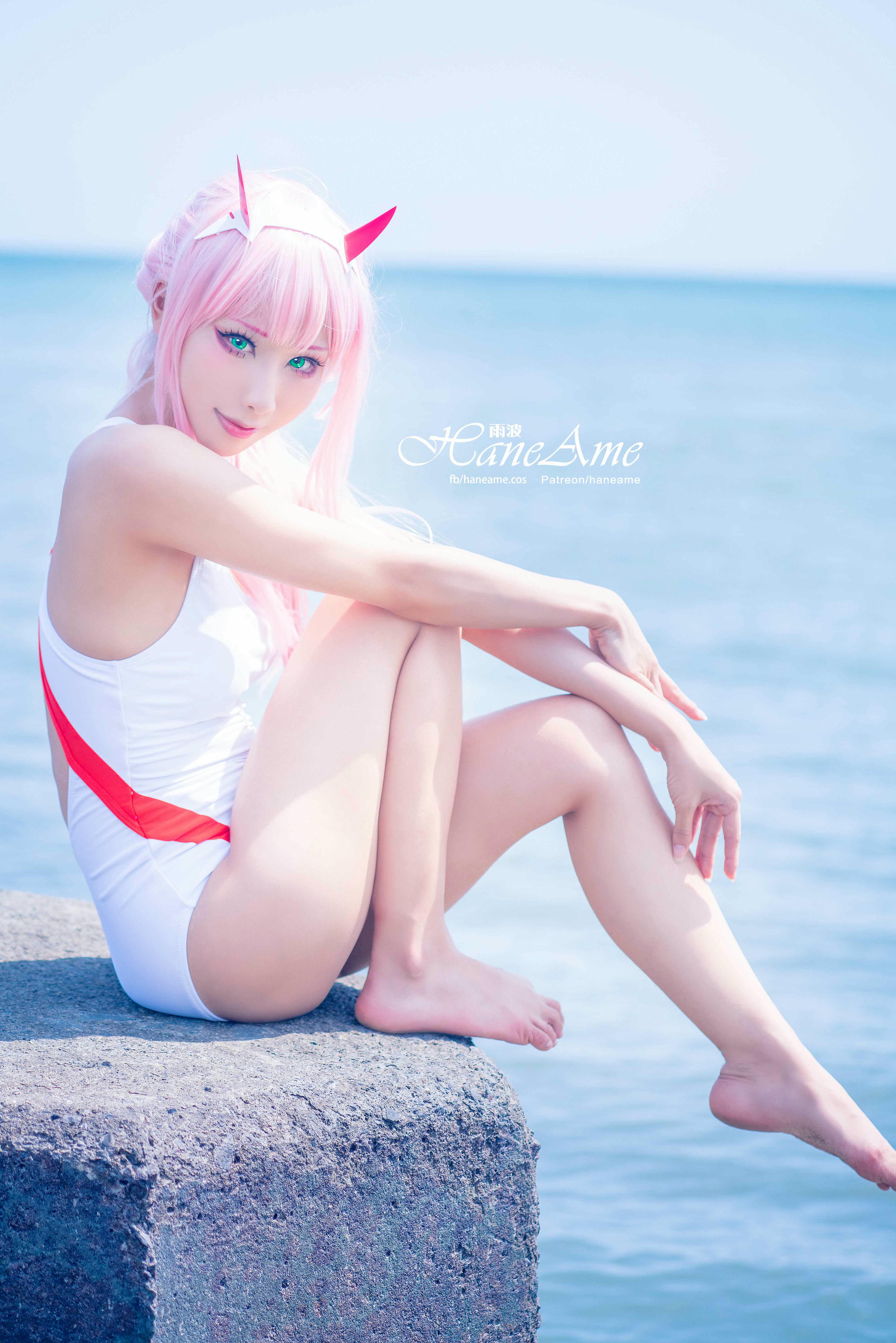HaneAme雨波 NO.077 Zero Two [151P 155.08 MB]-White swimsuit_第1集