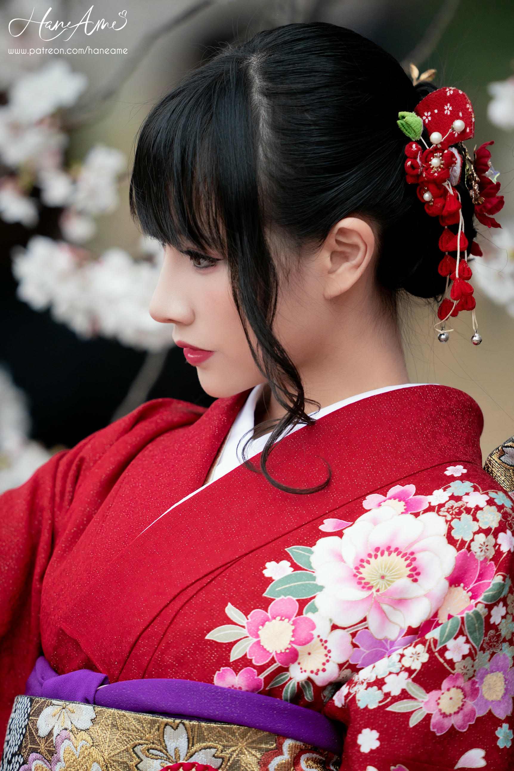 HaneAme雨波 NO.092 赤紅和服 [38P-736MB]_第1集