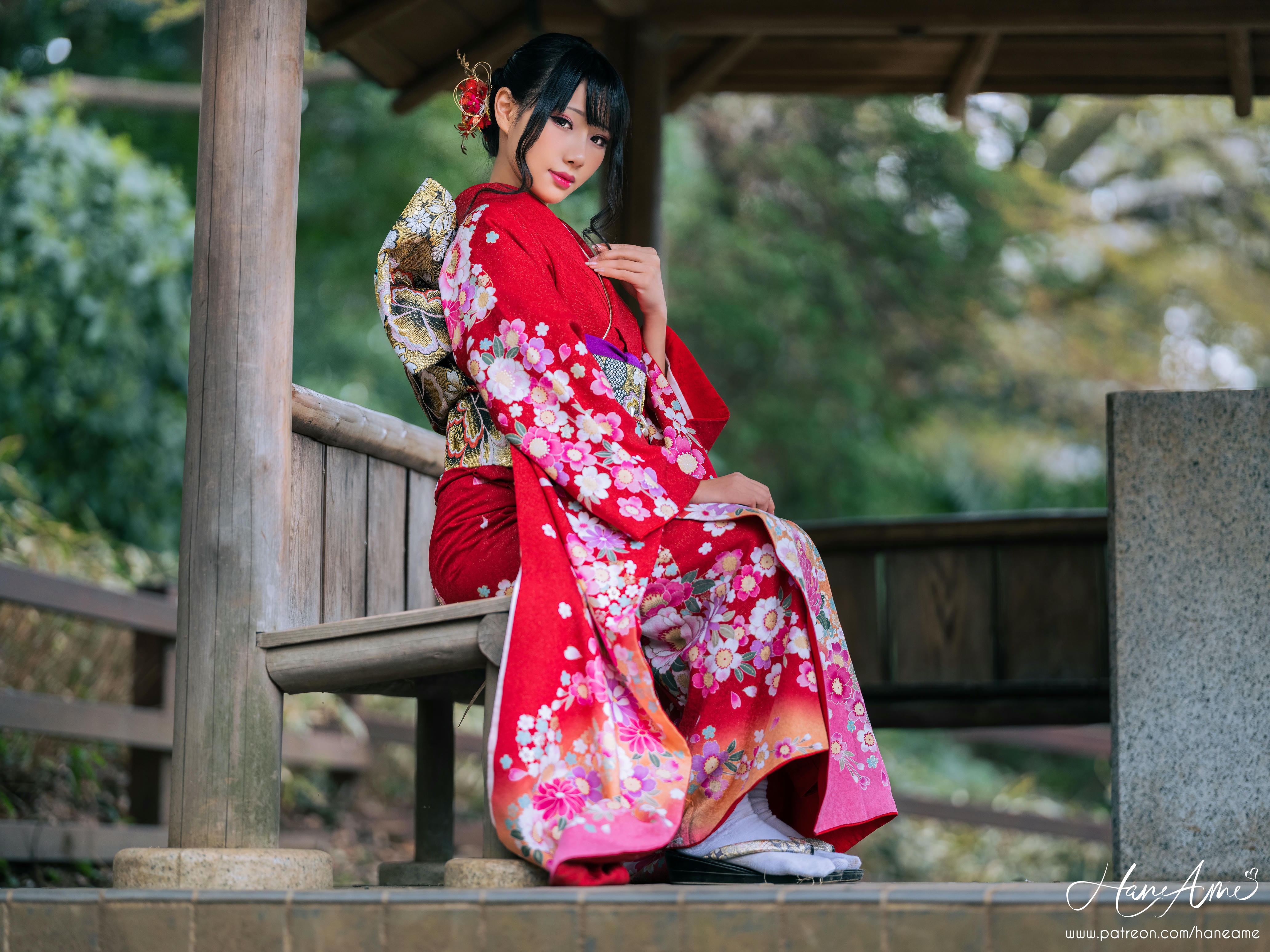 HaneAme雨波 NO.092 赤紅和服 [38P-736MB]_第1集