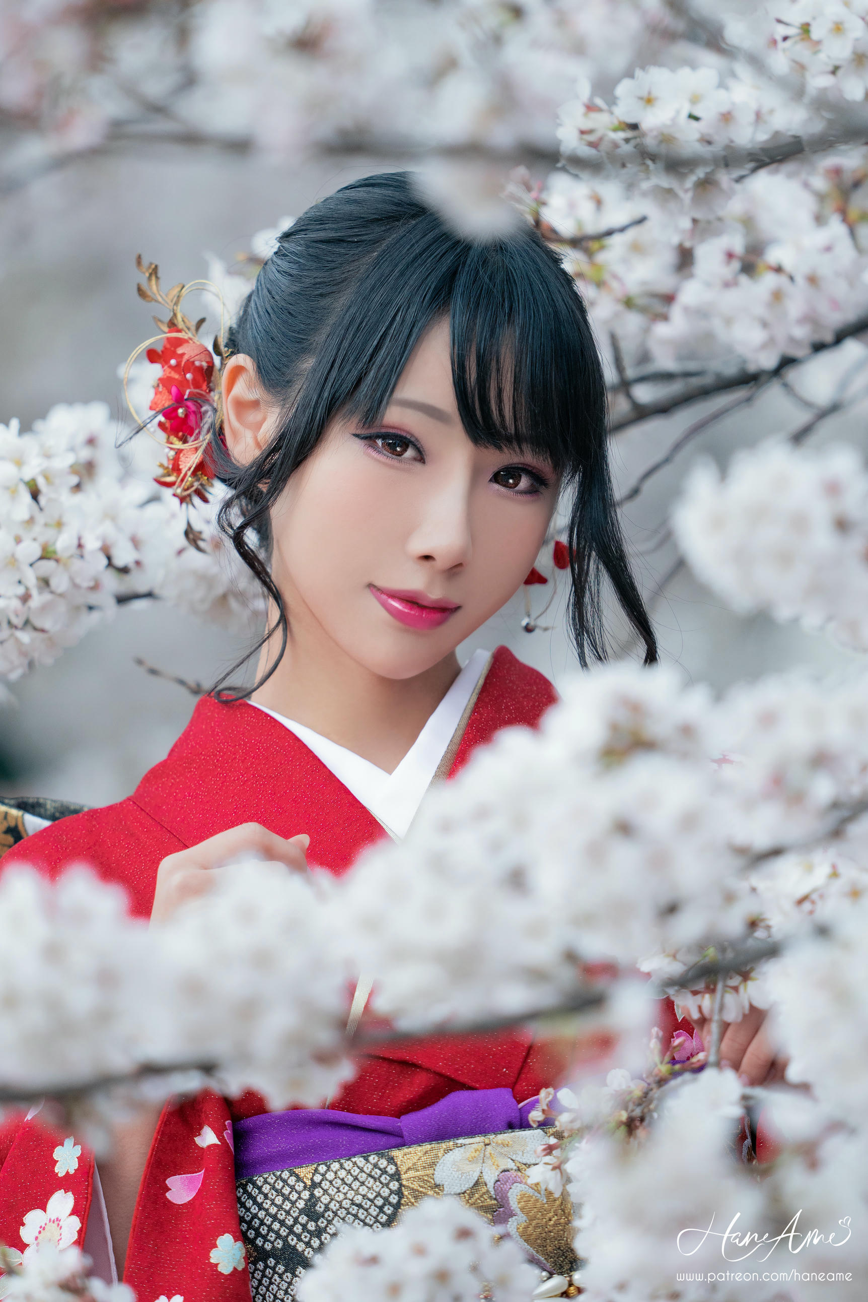 HaneAme雨波 NO.092 赤紅和服 [38P-736MB]_第1集