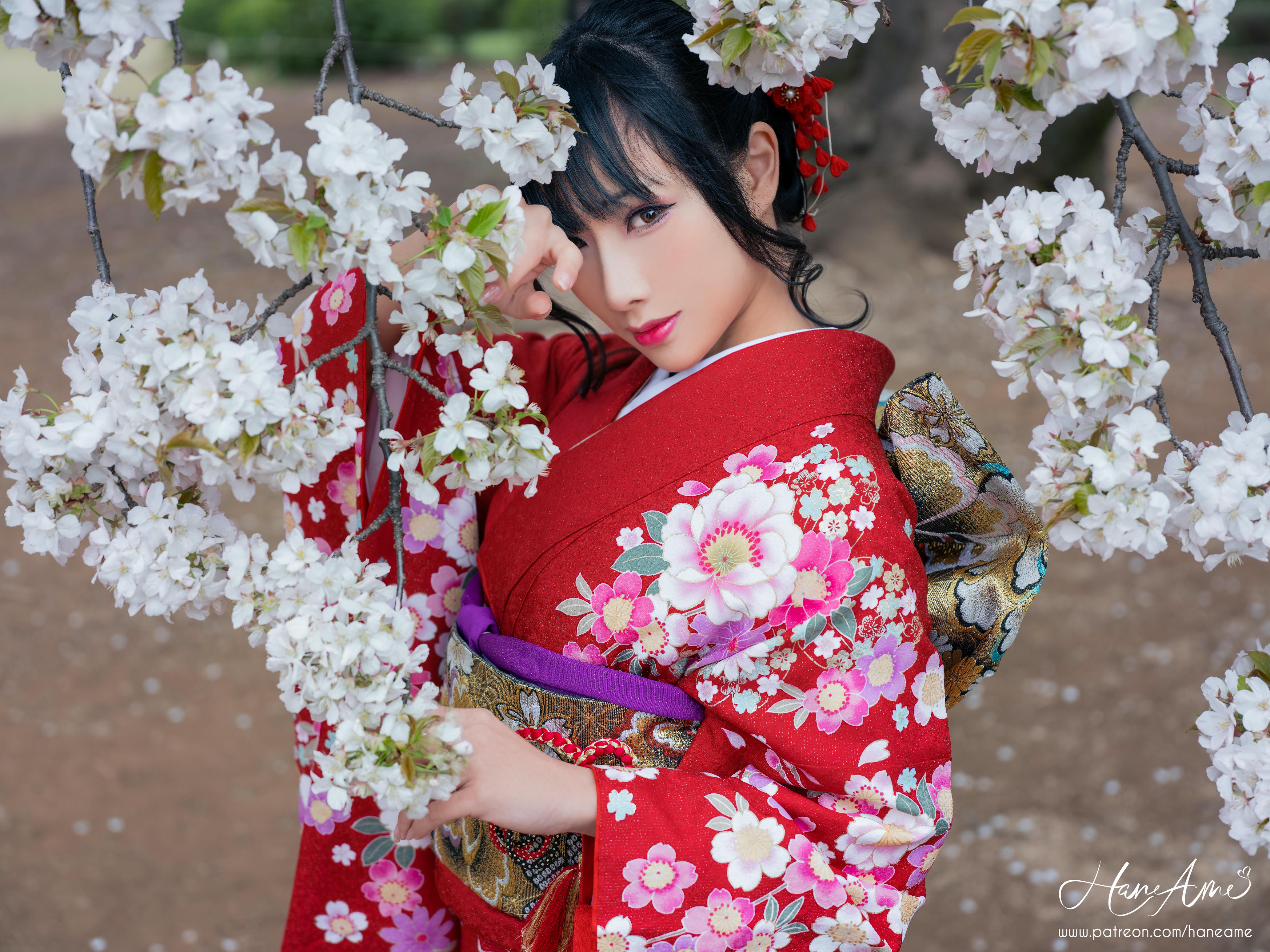 HaneAme雨波 NO.092 赤紅和服 [38P-736MB]_第1集