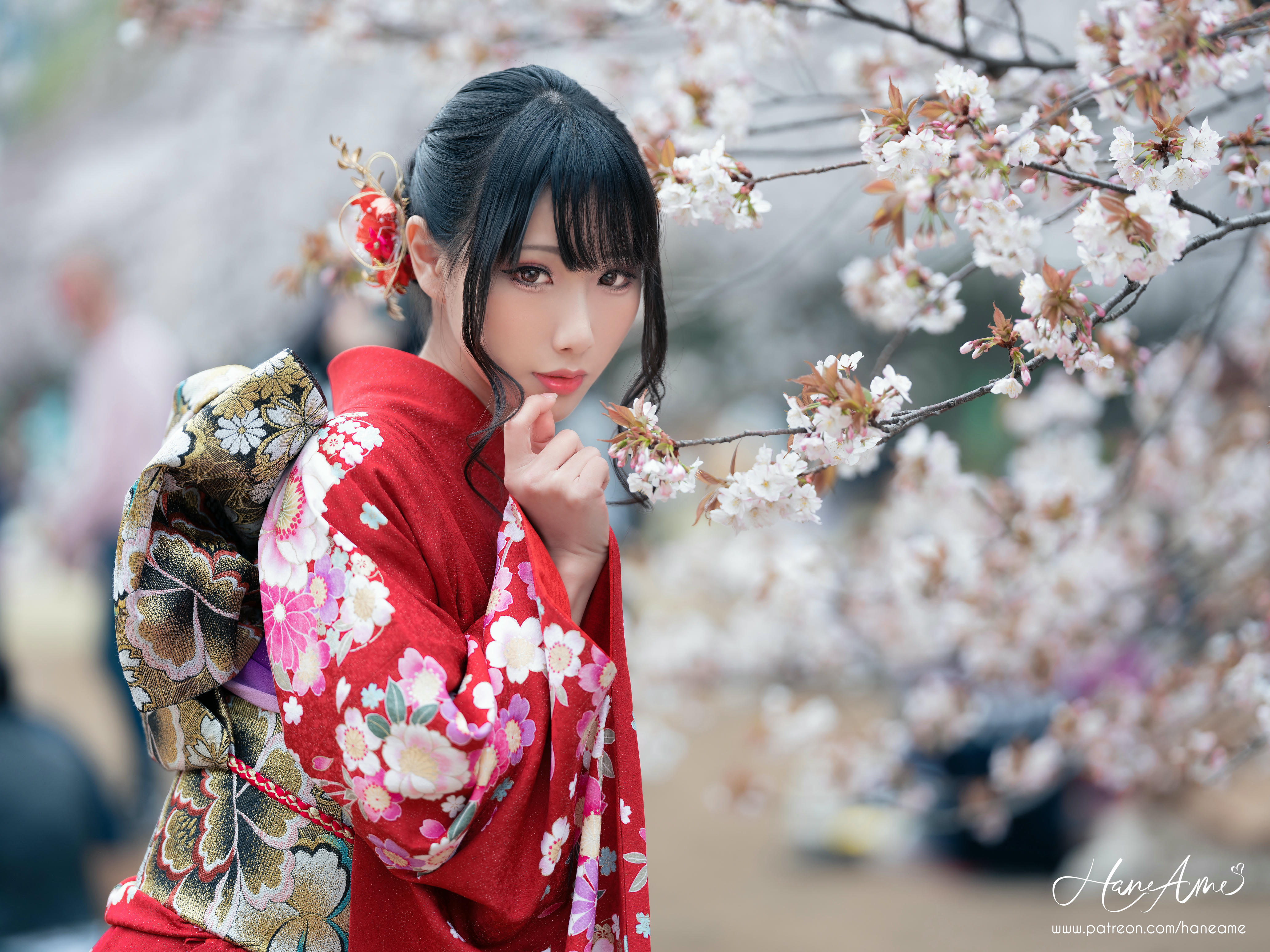 HaneAme雨波 NO.092 赤紅和服 [38P-736MB]_第1集