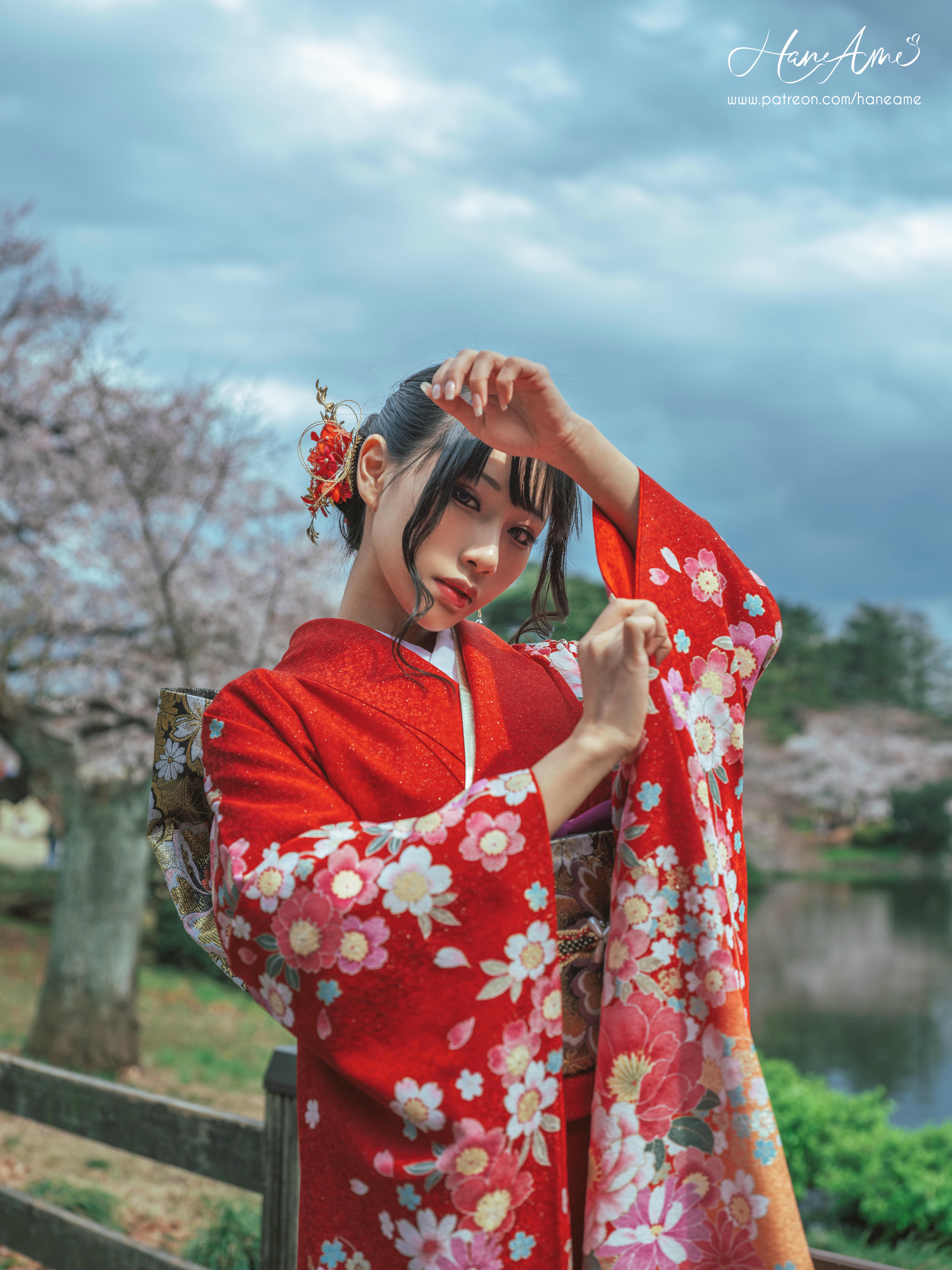 HaneAme雨波 NO.092 赤紅和服 [38P-736MB]_第2集